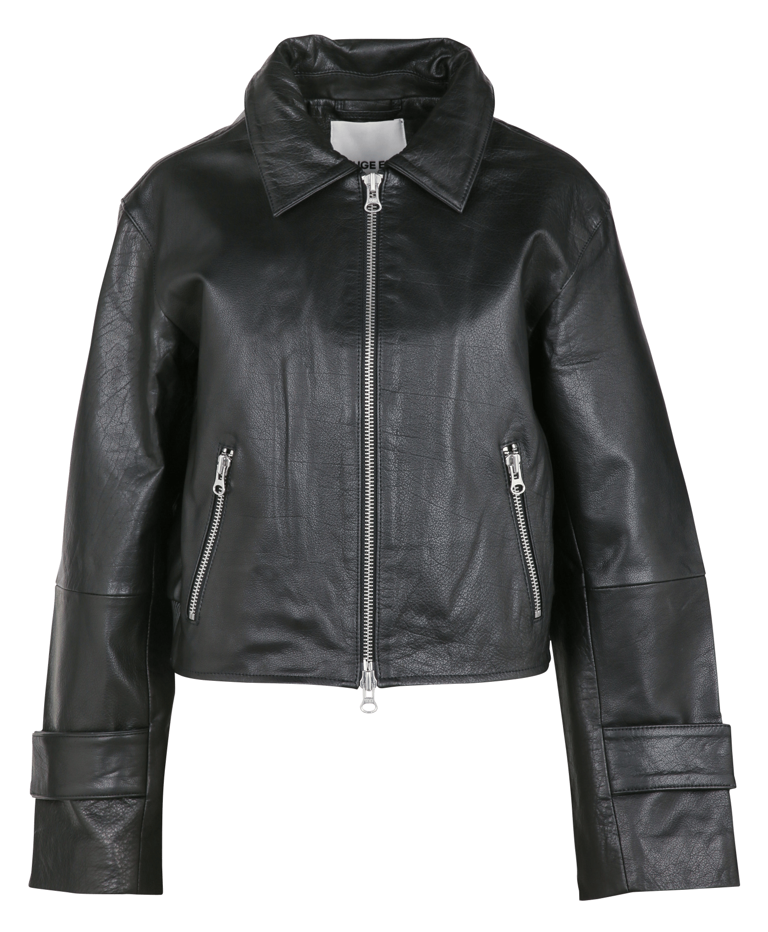 Veste ample en cuir ROUGE EDIT Gris