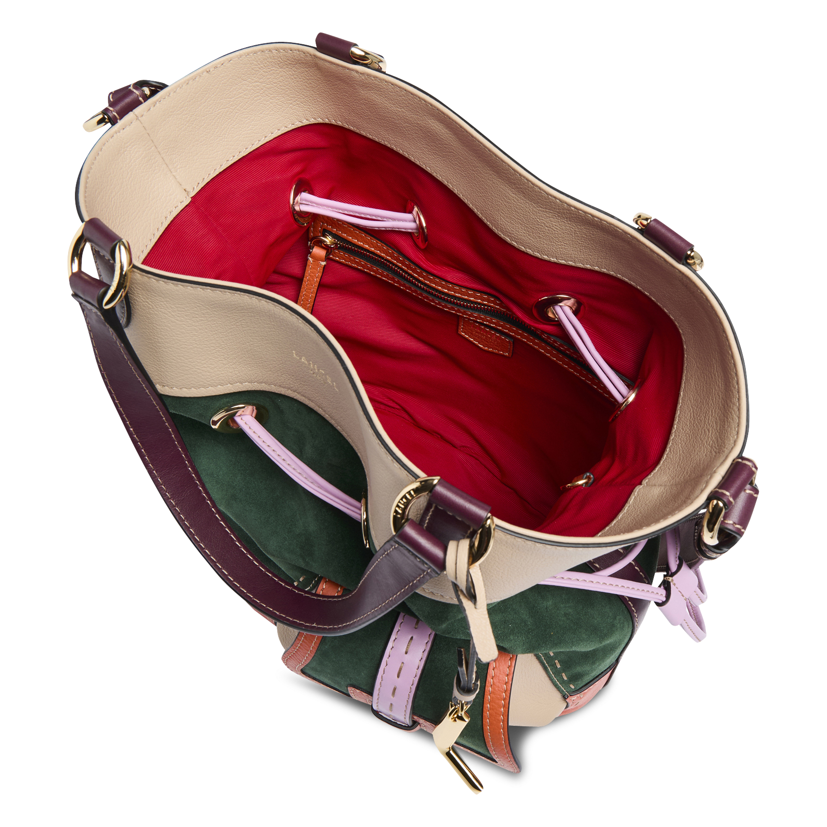 Beuteltasche aus Leder LANCEL Grun