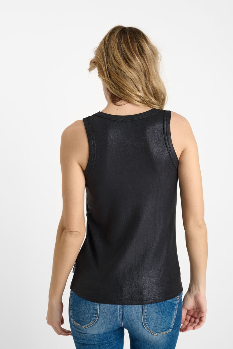 Round-neck tank top LE TEMPS DES CERISES Black