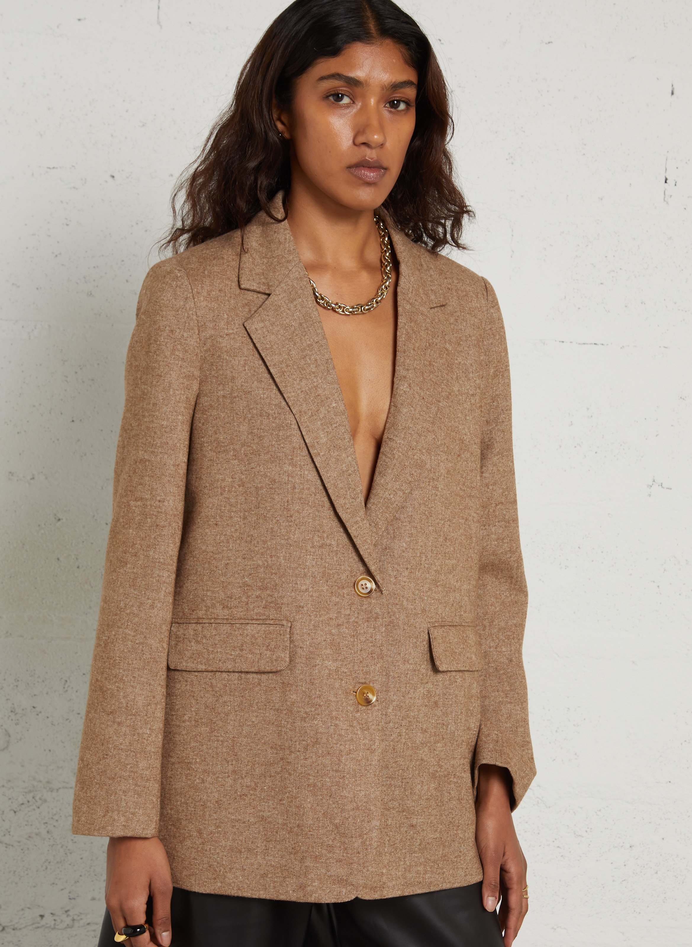 Gerade Blazer-Jacke THE KORNER Braun