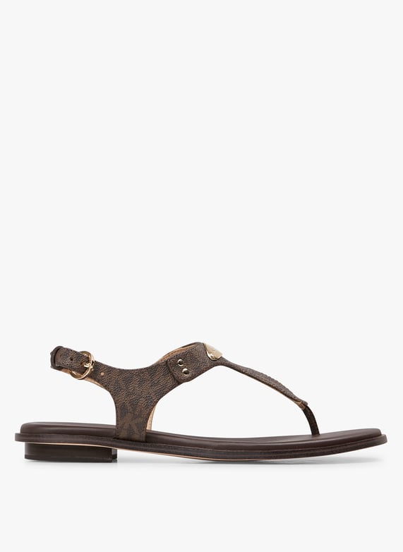Logo Print Flat Sandals Brown Michael Kors Women 40R5MKFA1B 200 BROWN Place des Tendances United Kingdom