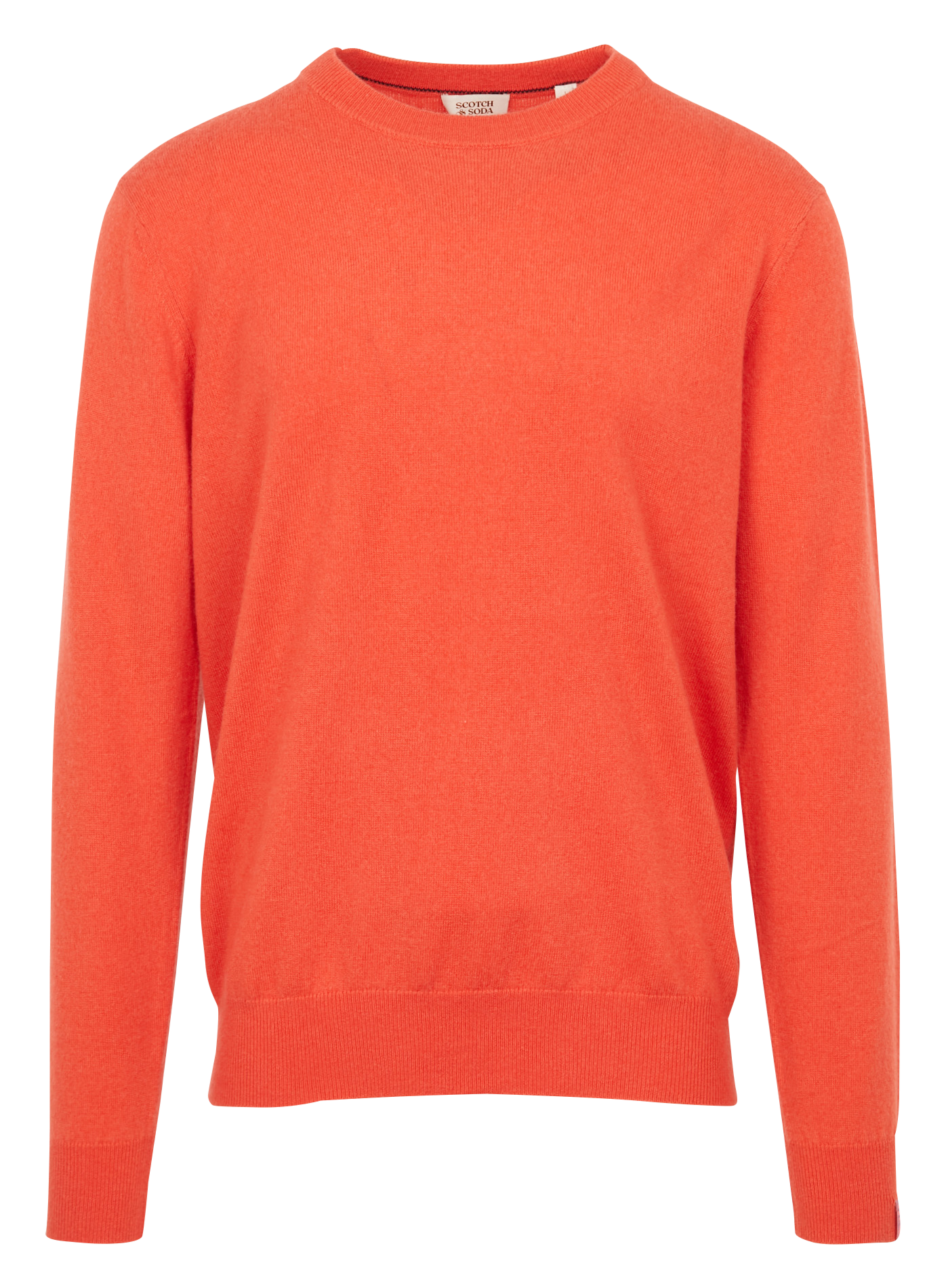 Trui van wol en kasjmier met ronde hals SCOTCH AND SODA Oranje