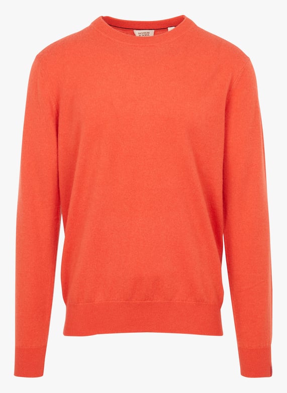 Round-Neck wool- and cashmere-Blend sweater Orange Scotch and soda