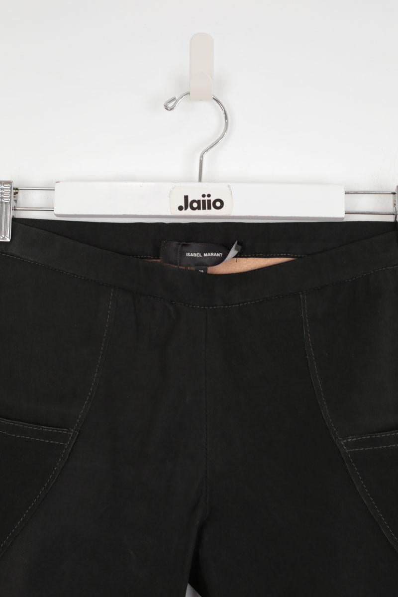Slim leather pants ISABEL MARANT - Seconde Main Black