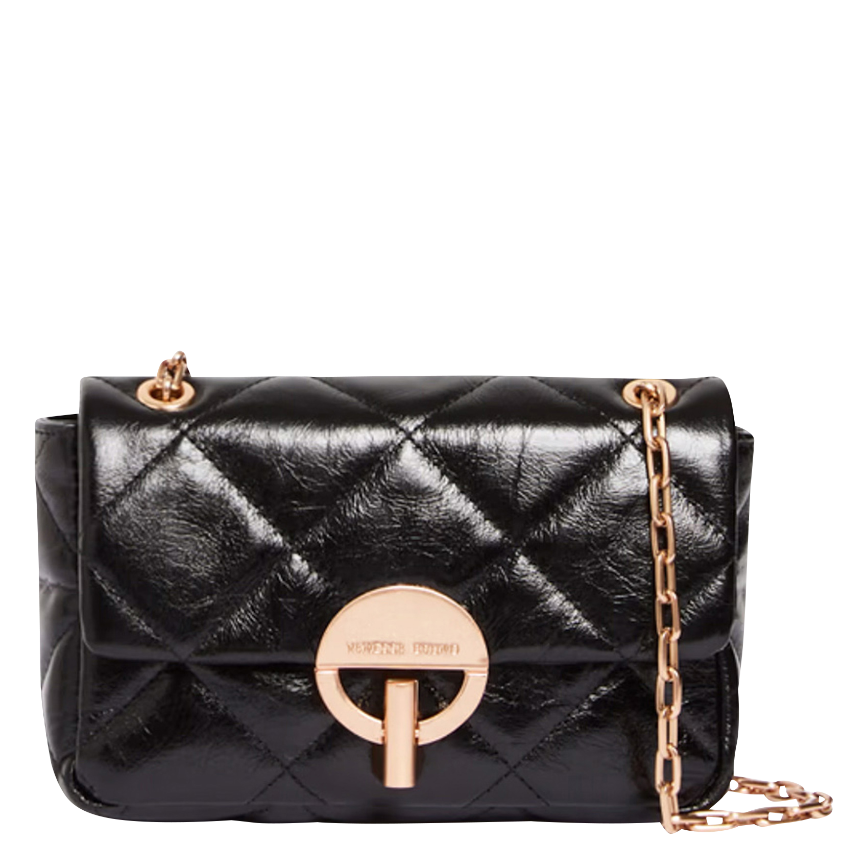 Sac bandoulière en cuir MOON M Noir