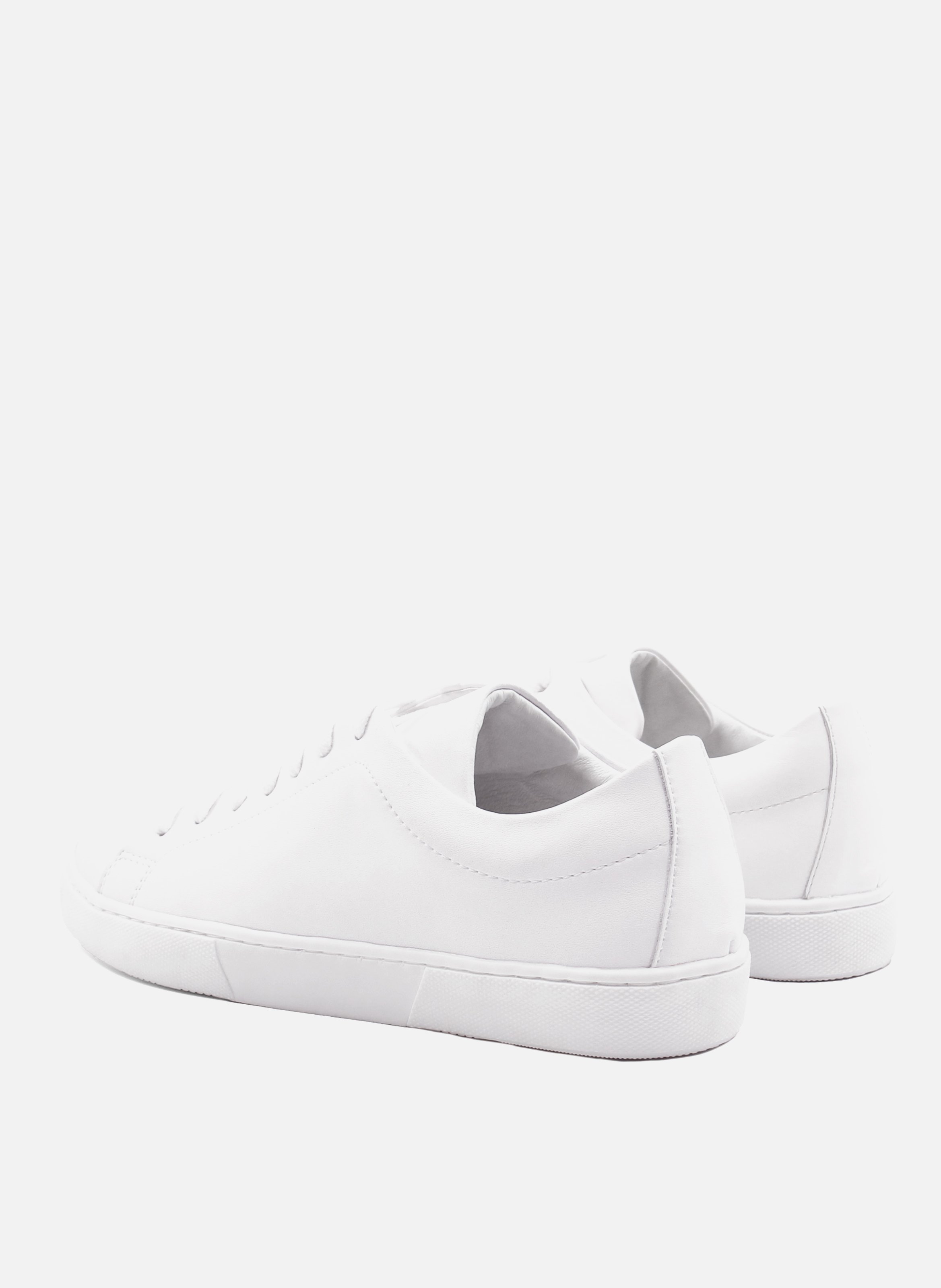 Lace-up leather tennis shoes JULES & JENN White