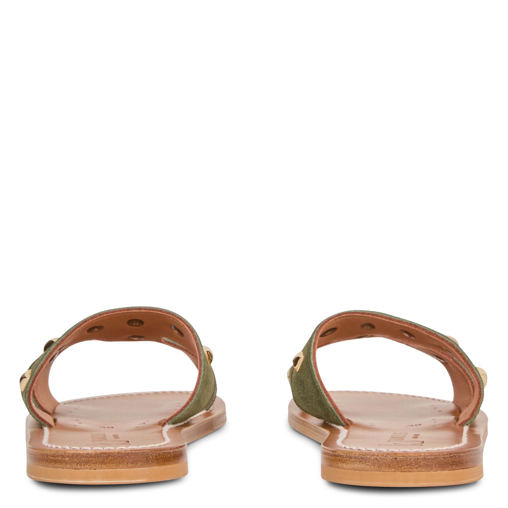 Claquette à découpes en cuir K JACQUES Vert