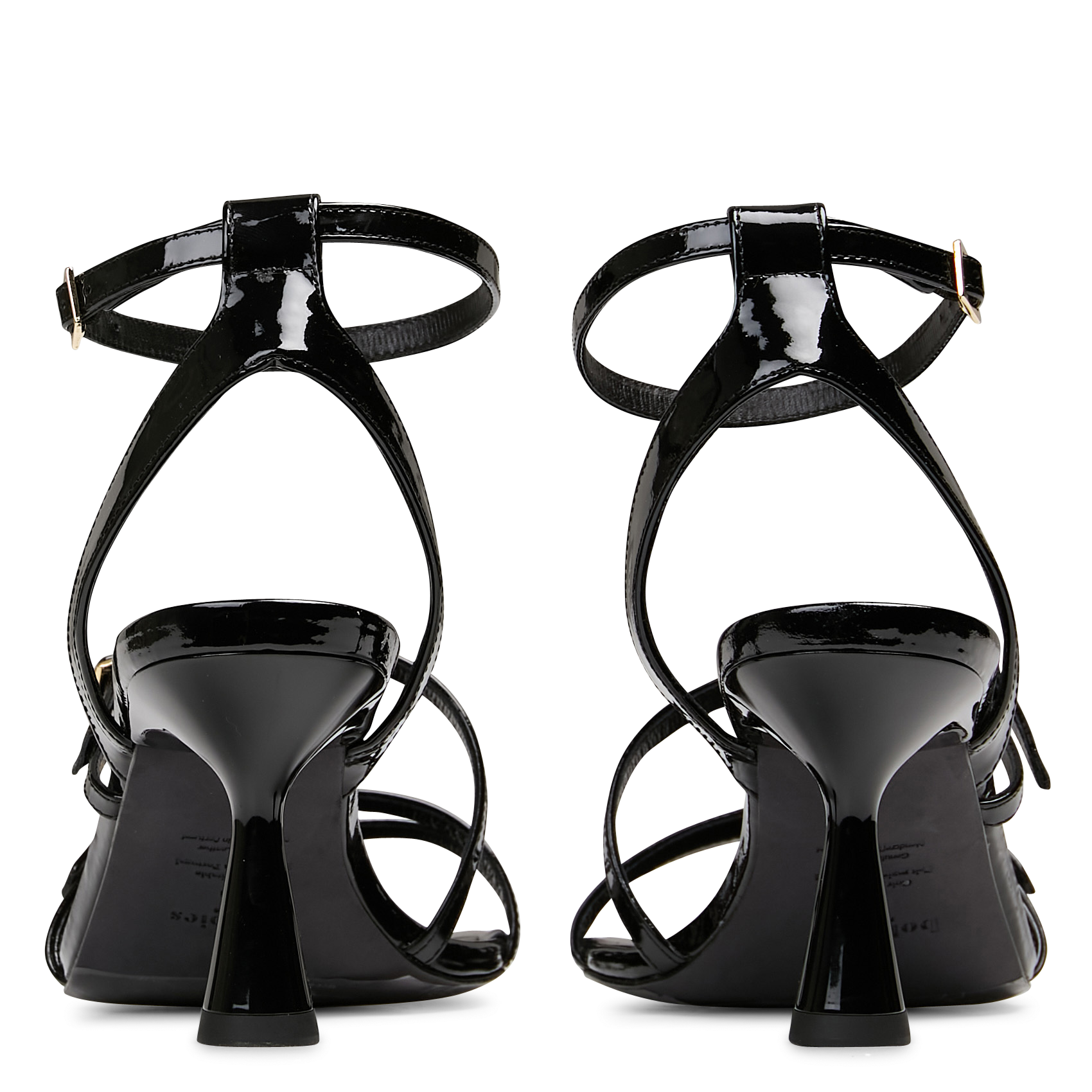 High patent-leather sandals BOBBIES Black