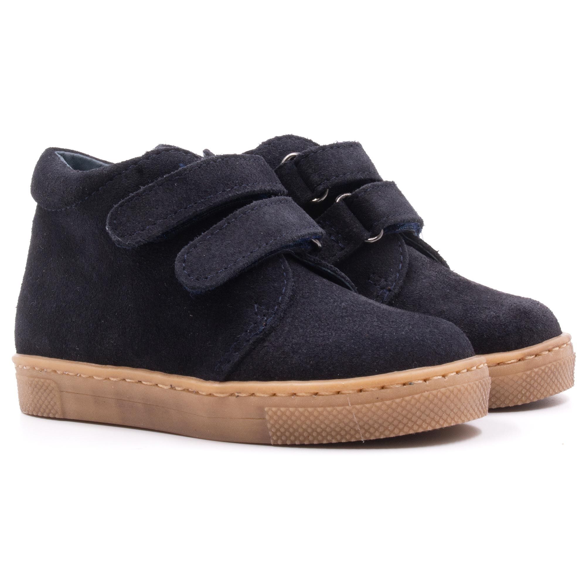 Bottines garçon à scratch Boni & Sidonie Bleu