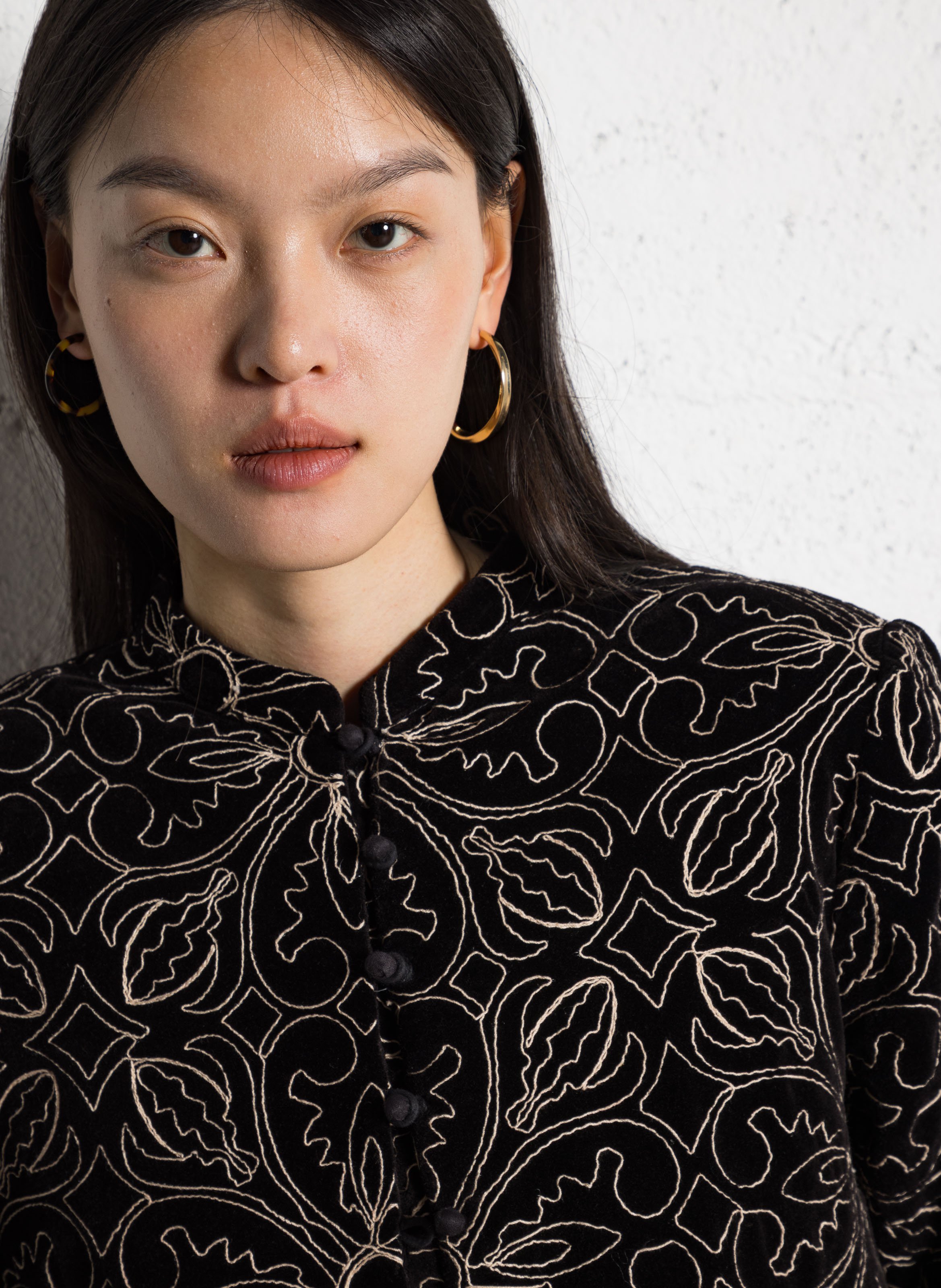 Cropped cotton jacket MAISON HOTEL Black