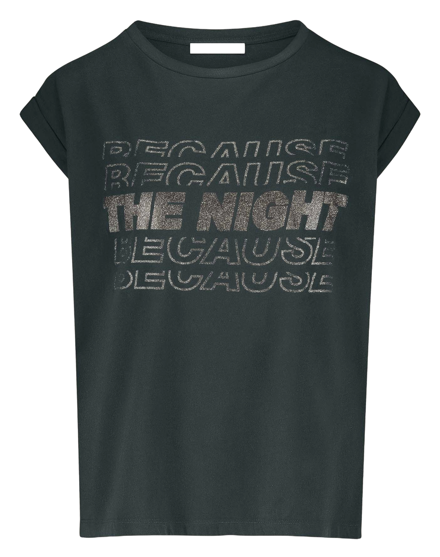 Short-sleeved top in organic cotton BY BAR Black