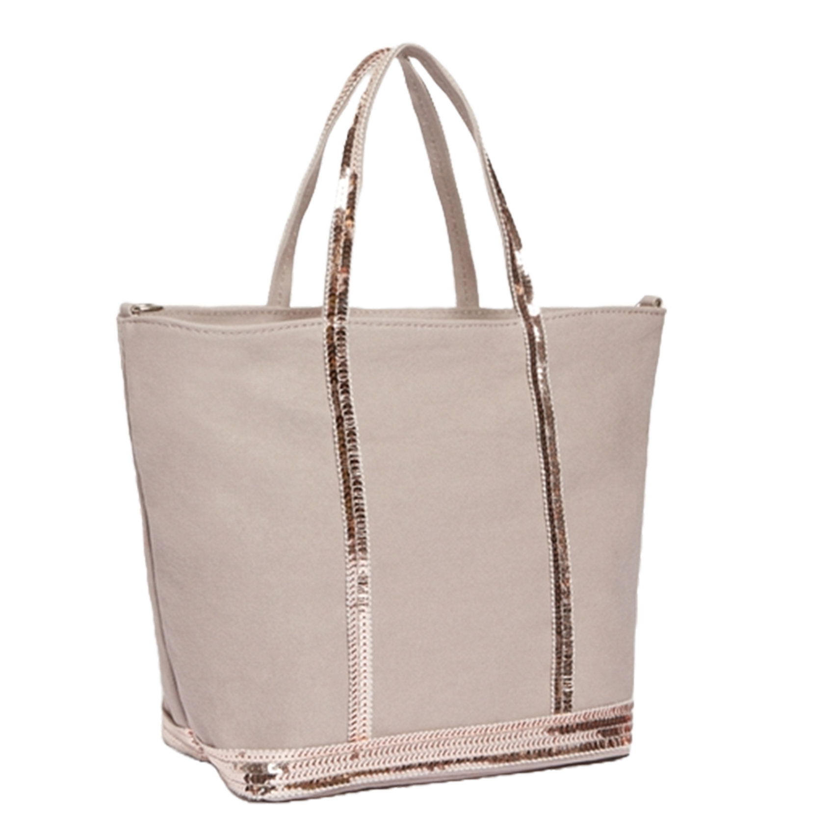 Cabas S en coton à sequins VANESSA BRUNO Rose