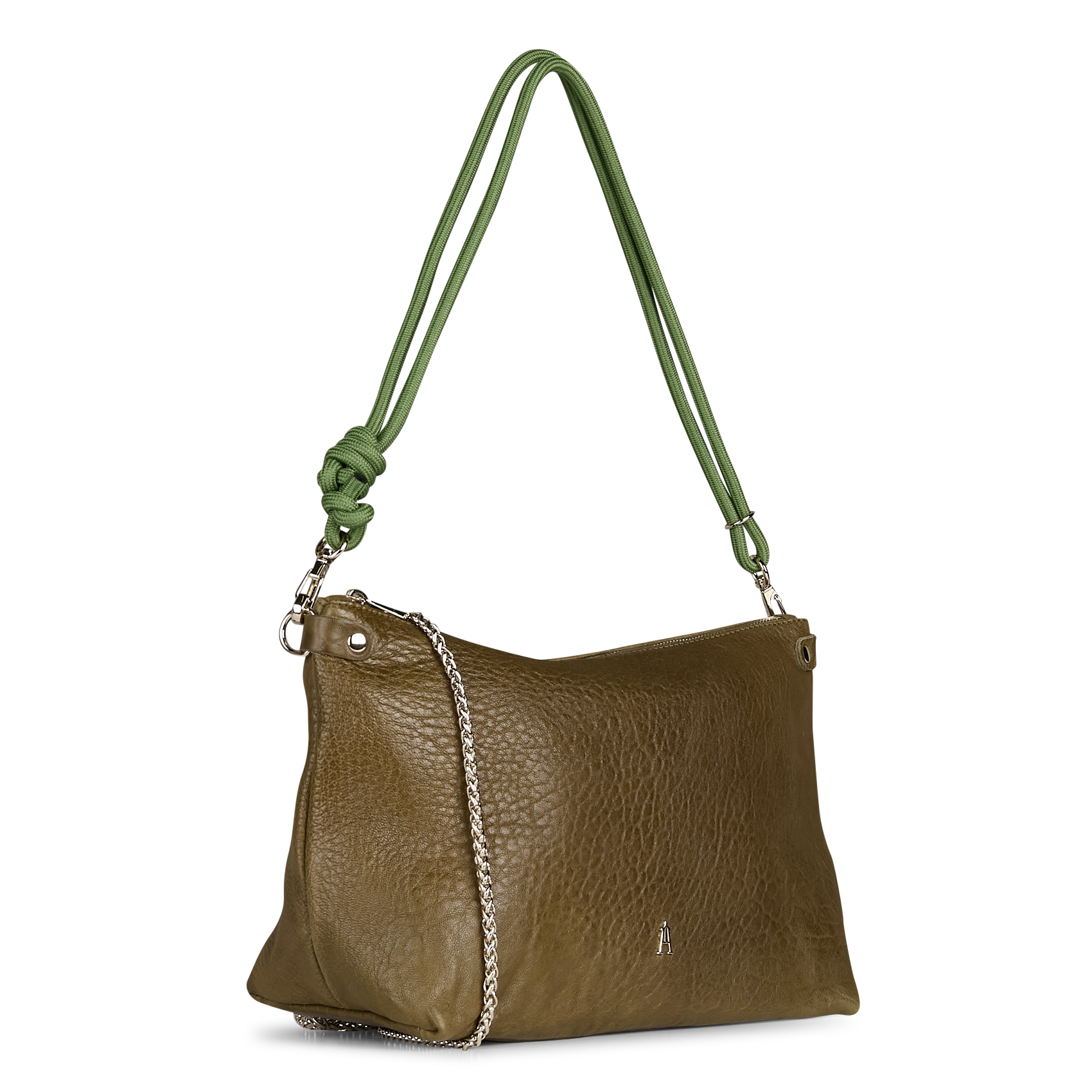 Sac porté épaule en cuir d'agneau CRAIE STUDIO Kaki