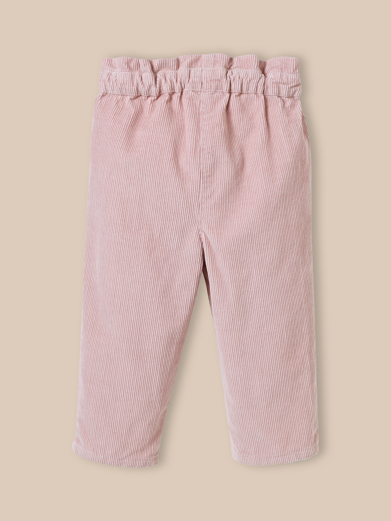 Velvet paperbag pants CYRILLUS Green