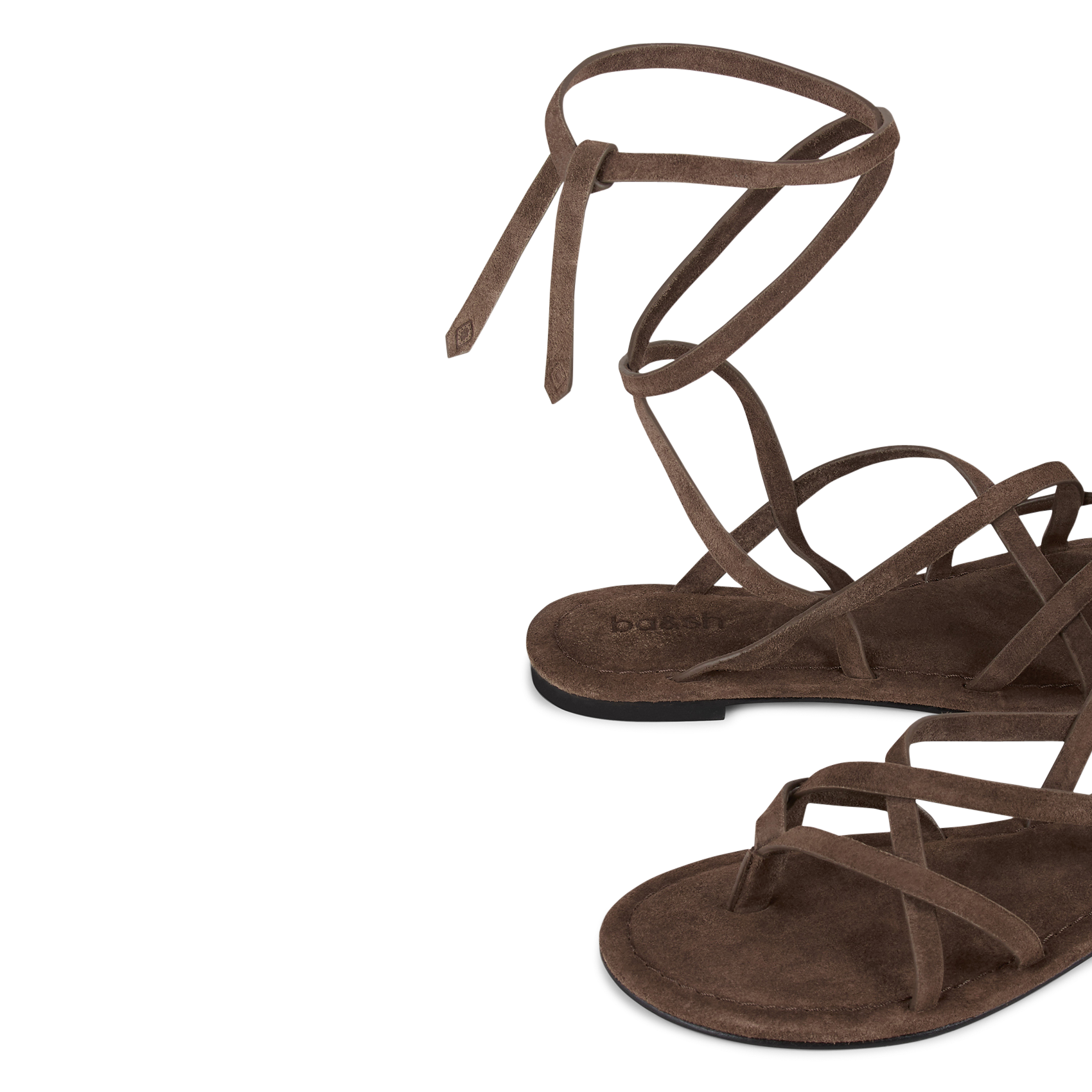 Open-toe leather lace-up sandals BA&SH Bruin