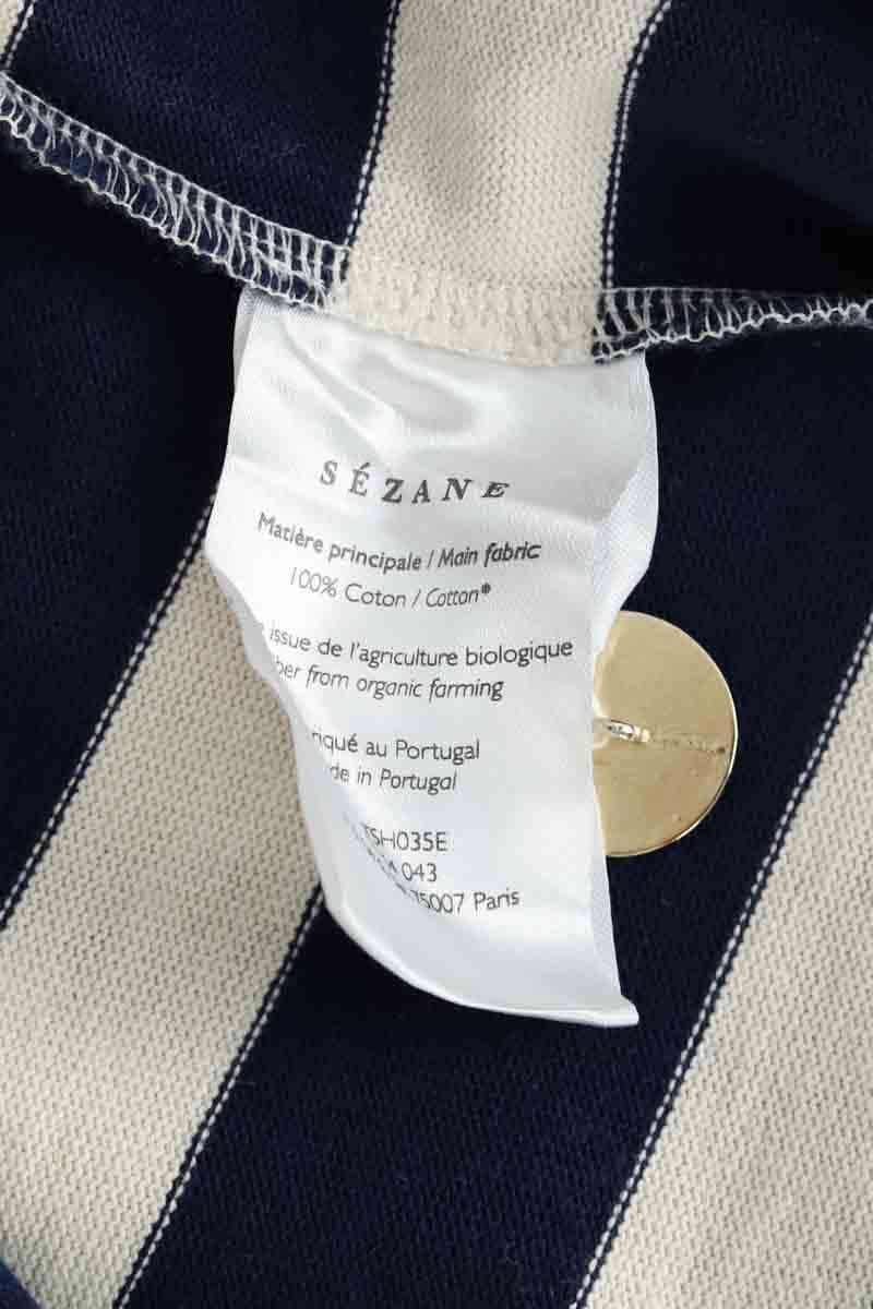 Cotton T-shirt SEZANE - Seconde main Blue