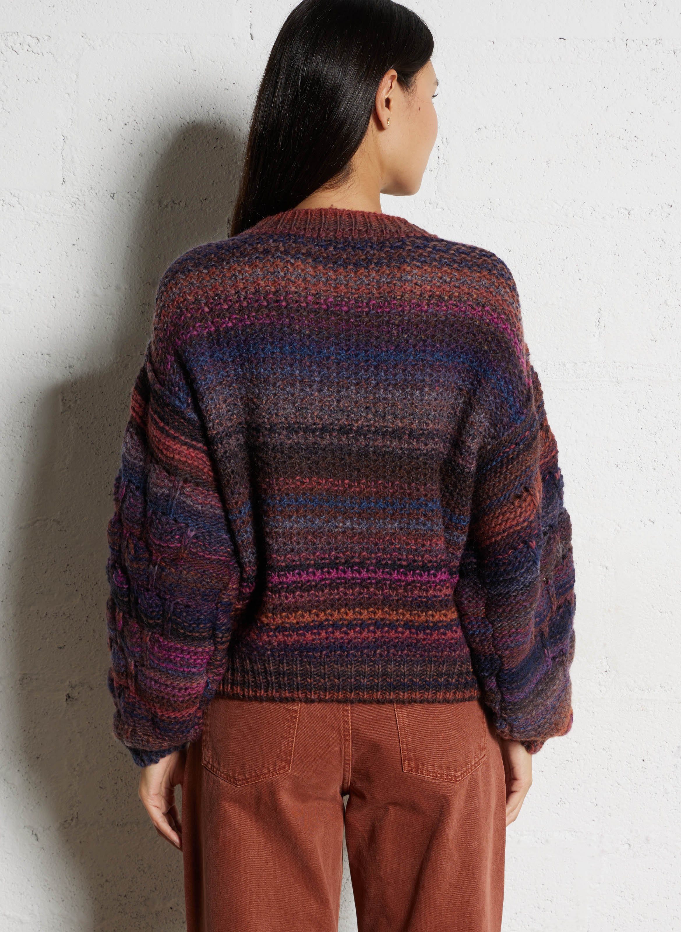 Pull oversize en laine mélangée TINSELS Multicolore