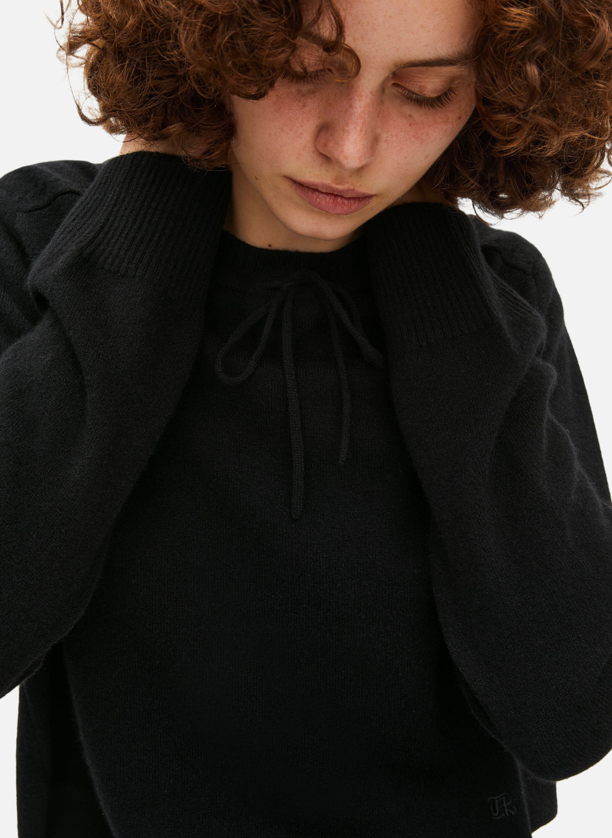 Belted cashmere sweater THE KOOPLES Black