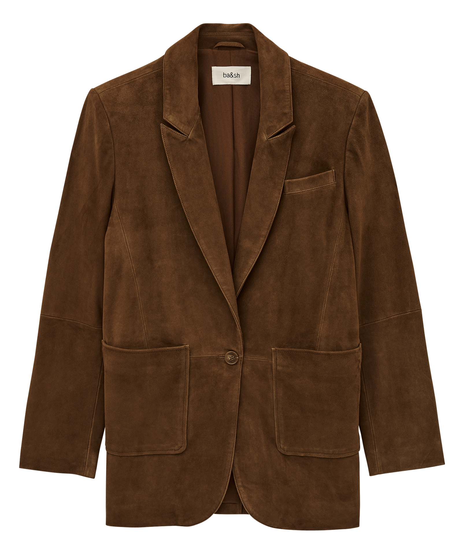 Blazer van leer BA&SH Bruin