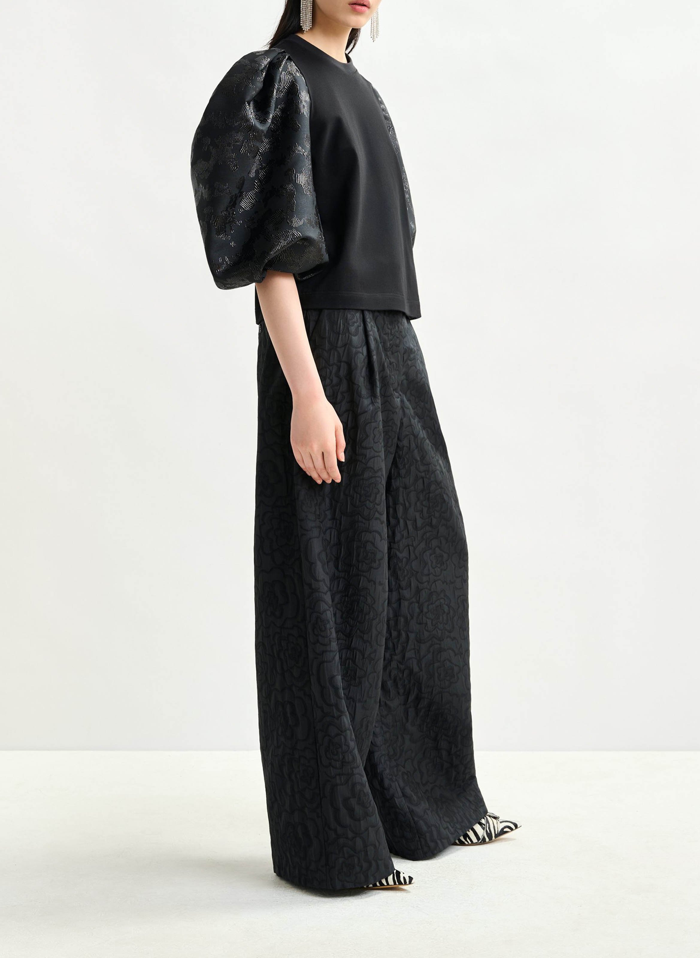 Top droit col rond en coton ESSENTIEL ANTWERP Noir