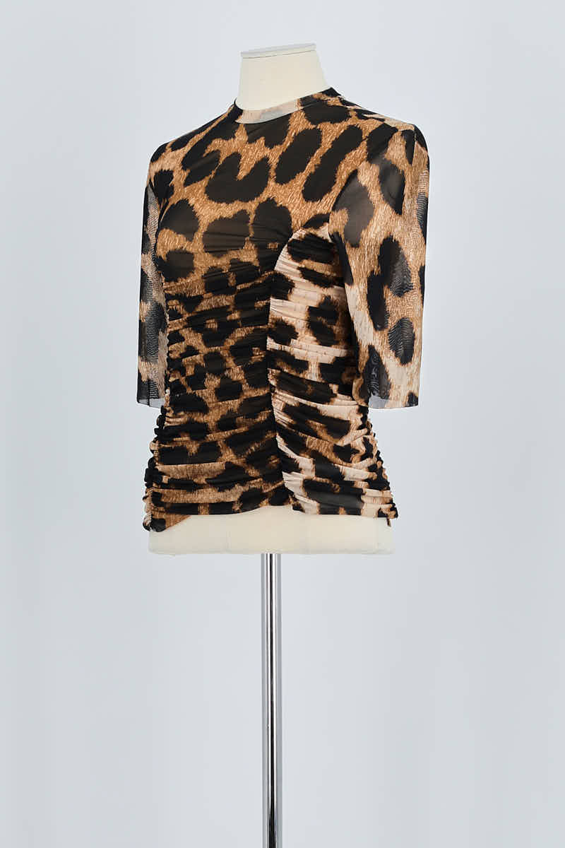 T-shirt GANNI - Seconde Main Brown