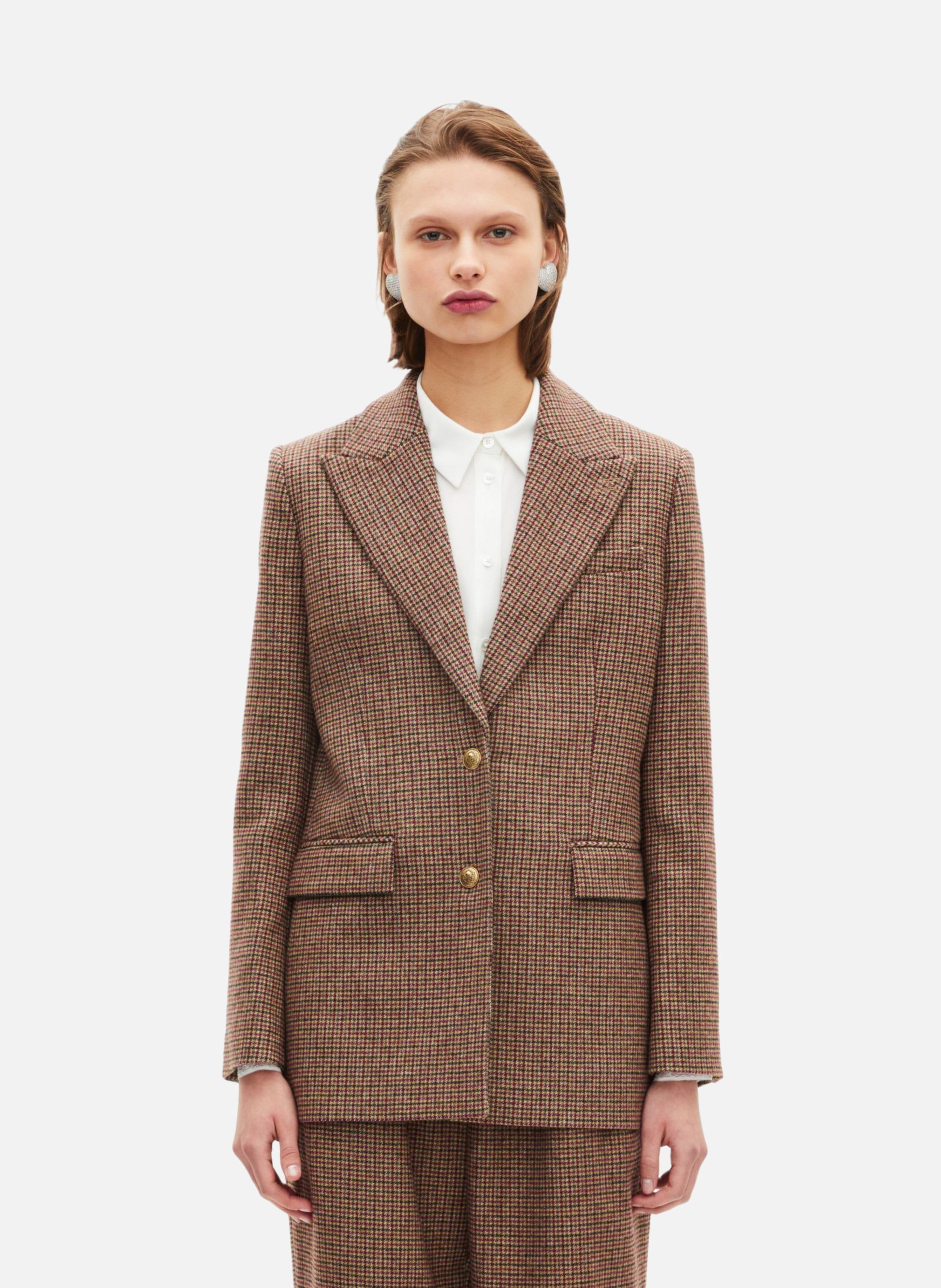 Houndstooth blazer THE KOOPLES Brown