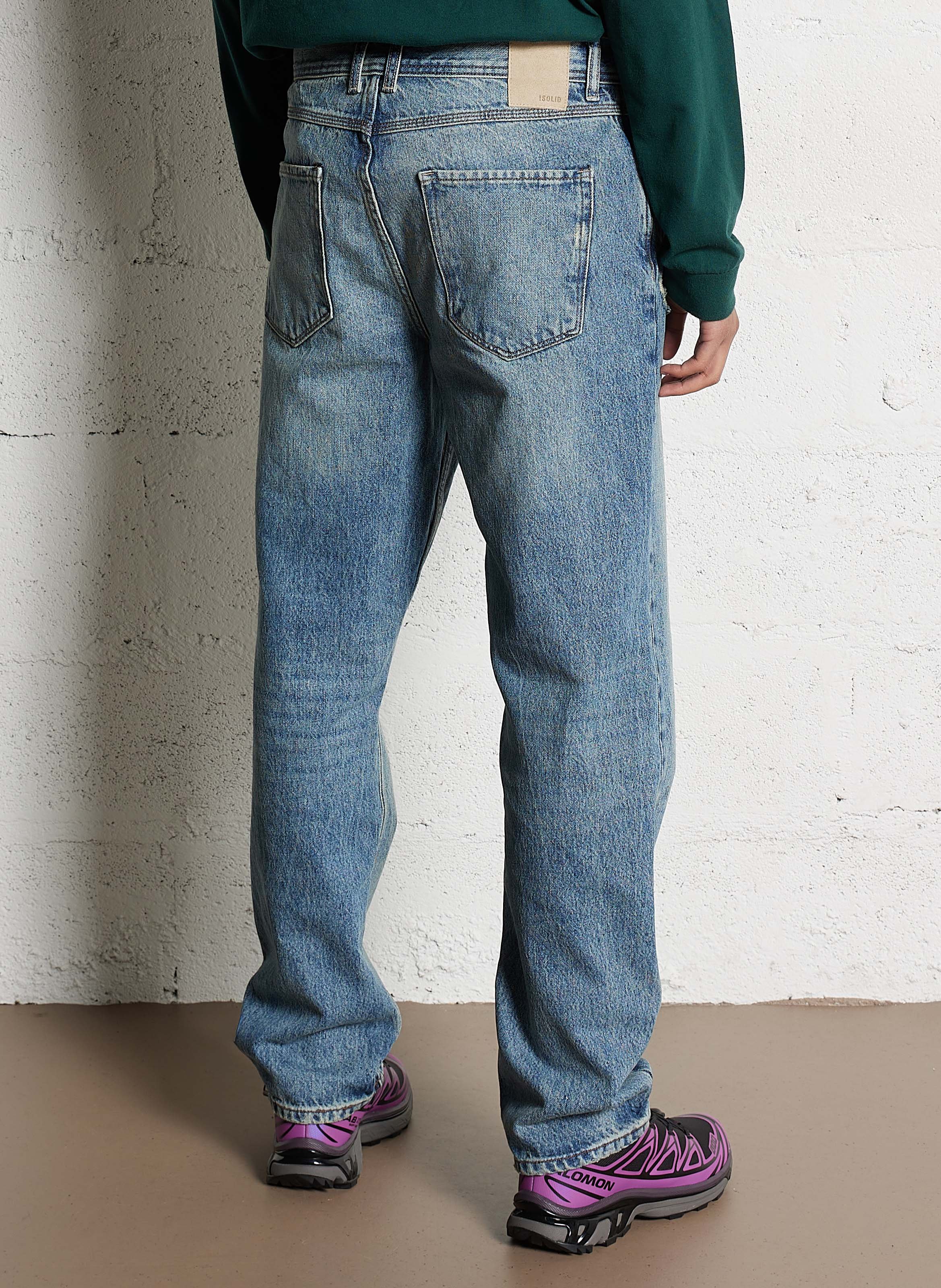 Cotton straight jeans SOLID Multicolored