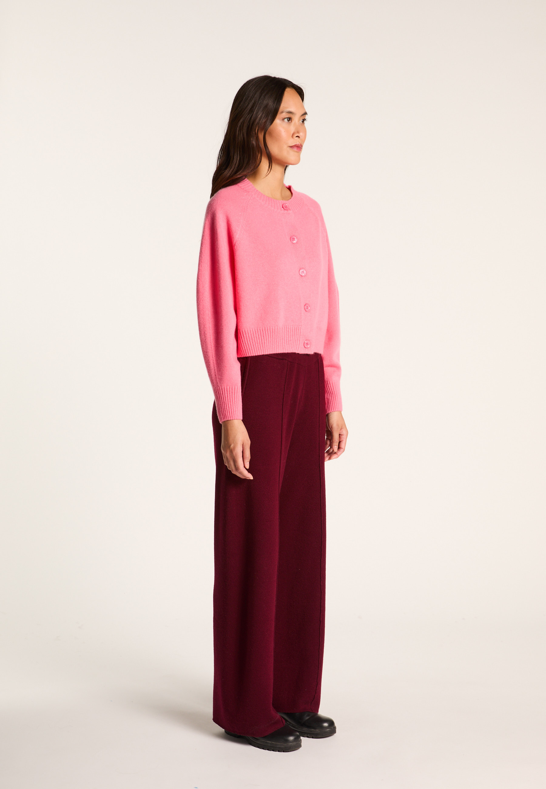 Cashmere cardigan MAISON MONTAGUT Pink