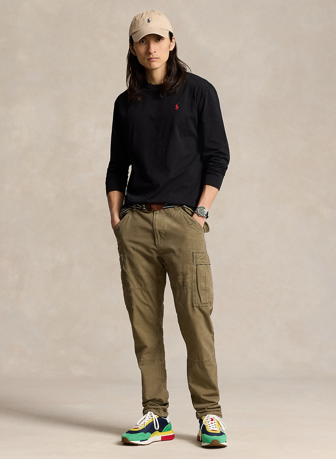 T-shirt col rond en coton POLO RALPH LAUREN Noir