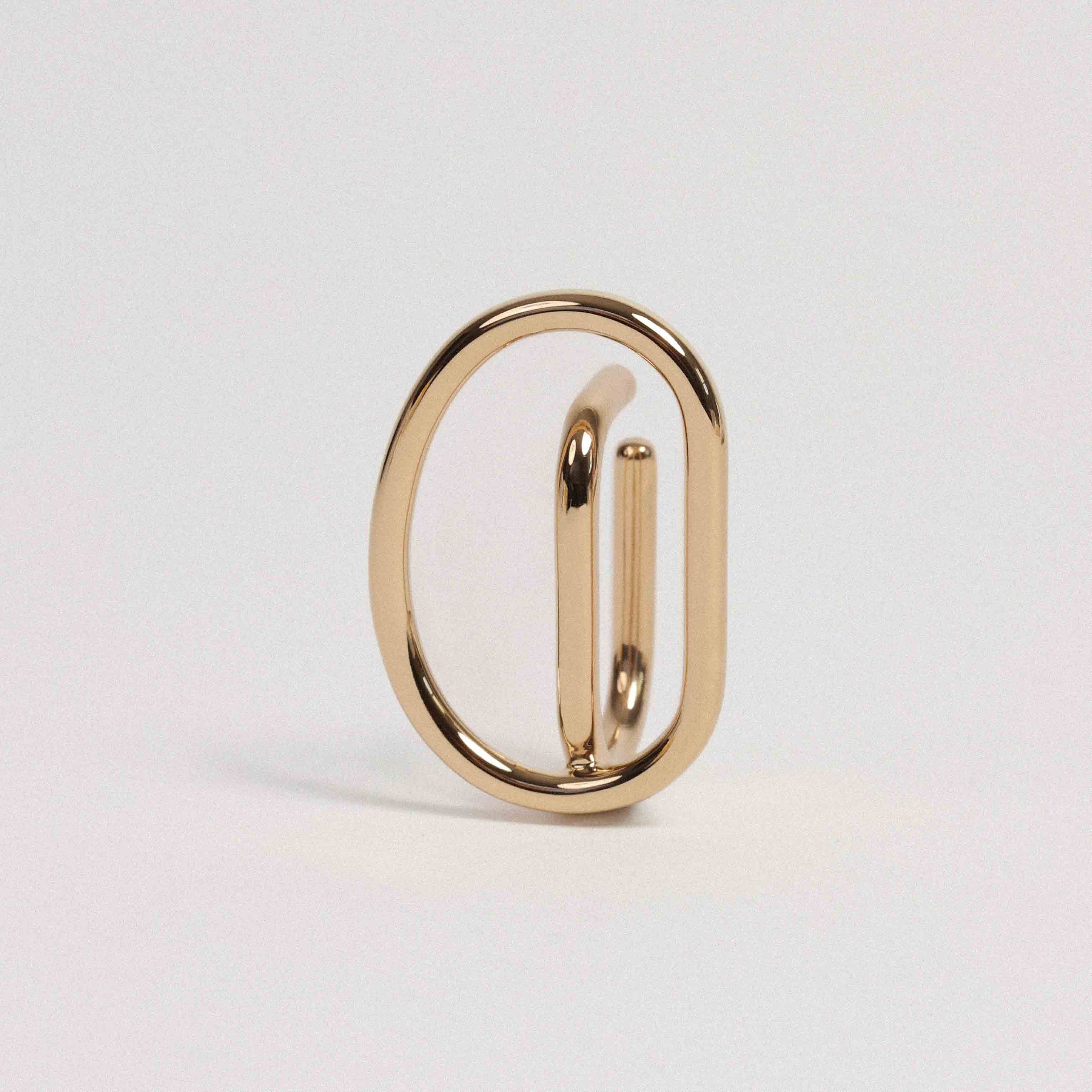 Earcuff droit ajustable, plaqué or MAYRENA Doré