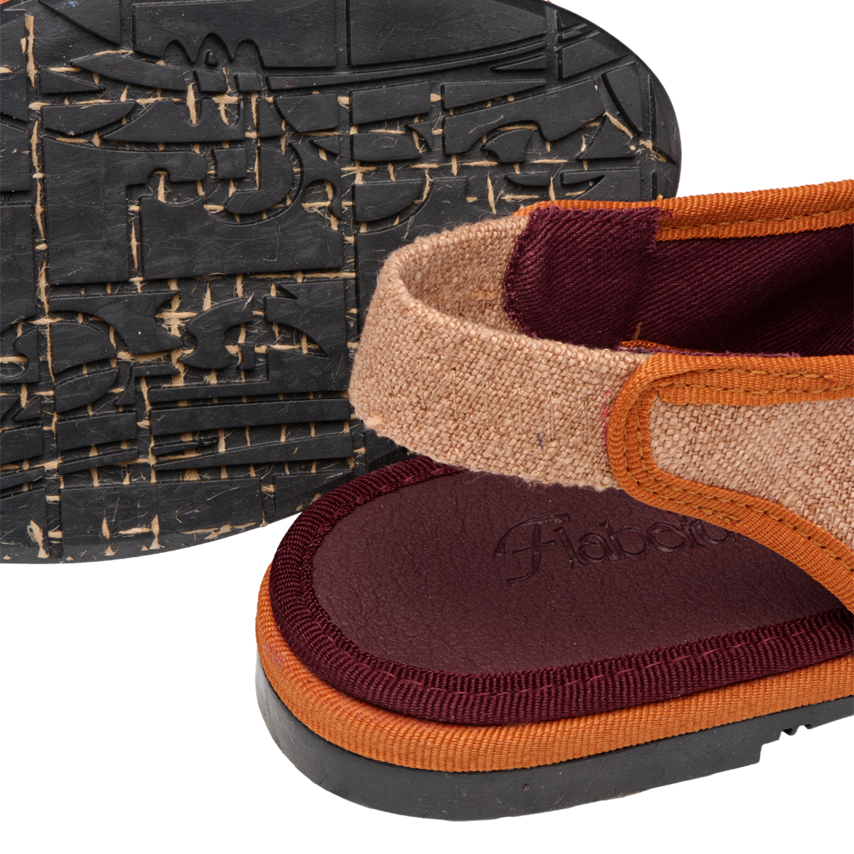 Linen ballerina flats FLABELUS Brown