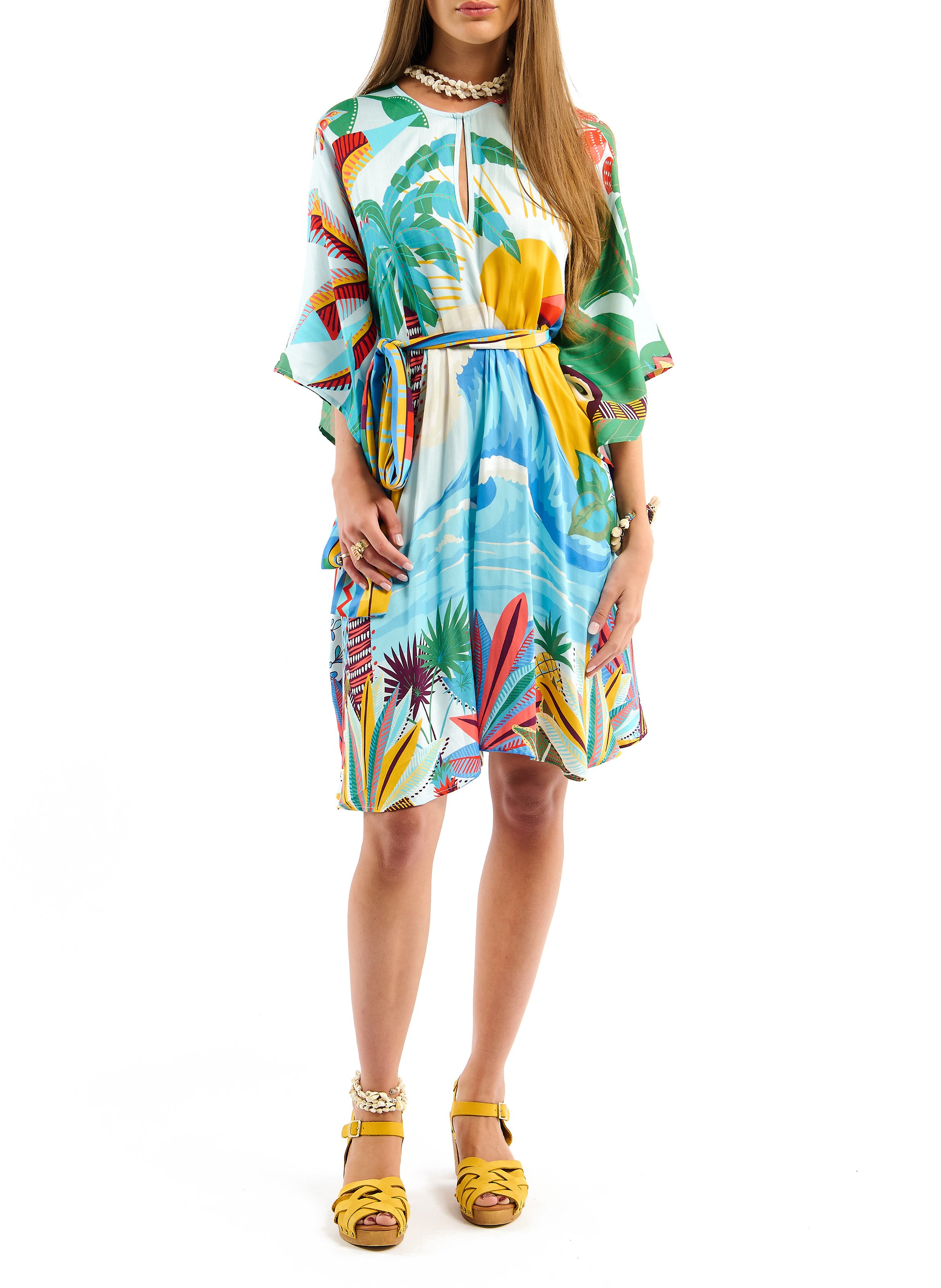 Printed dress WILD Blue