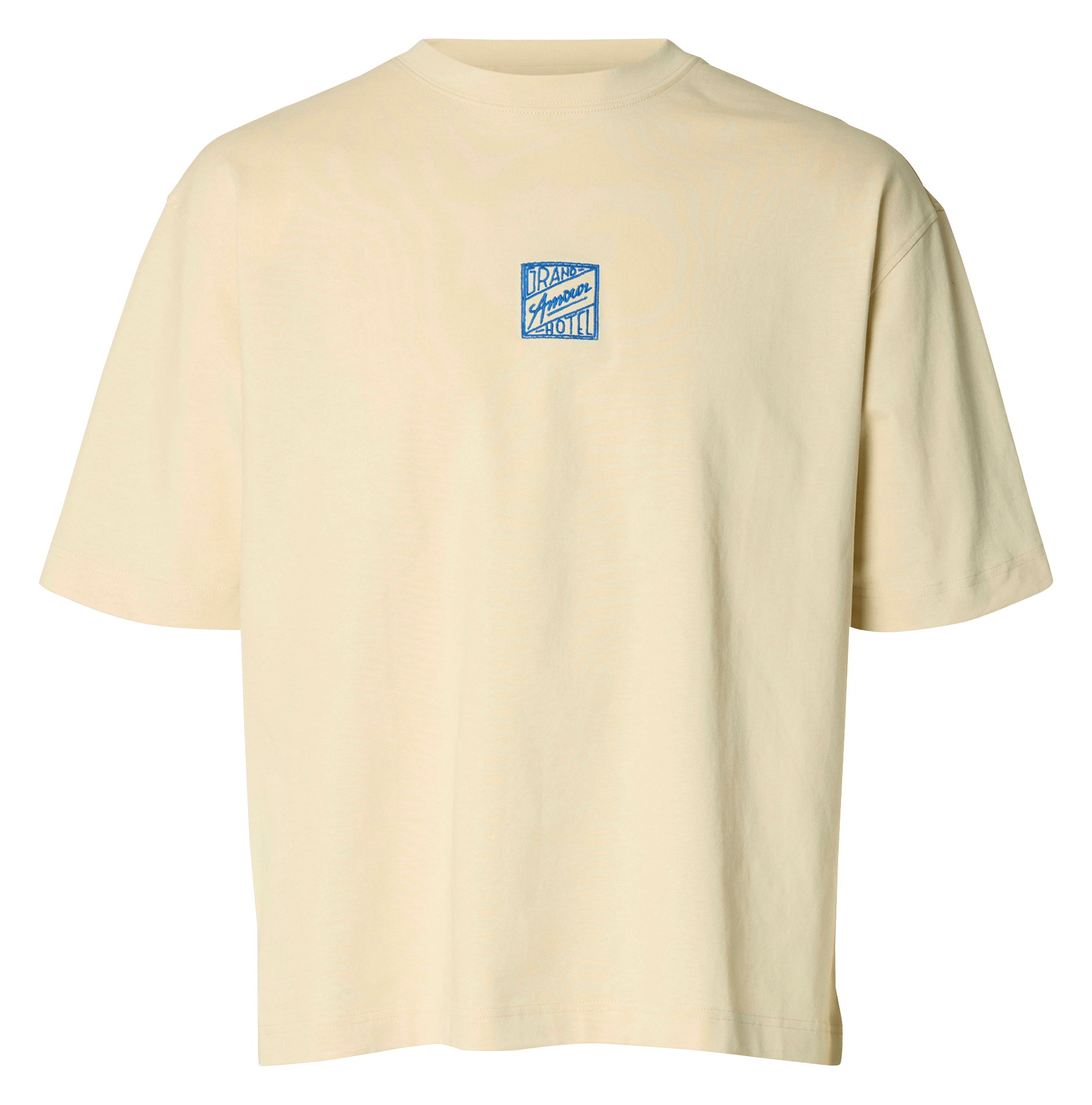 T-shirt met ronde hals van biologisch katoen SELECTED Beige