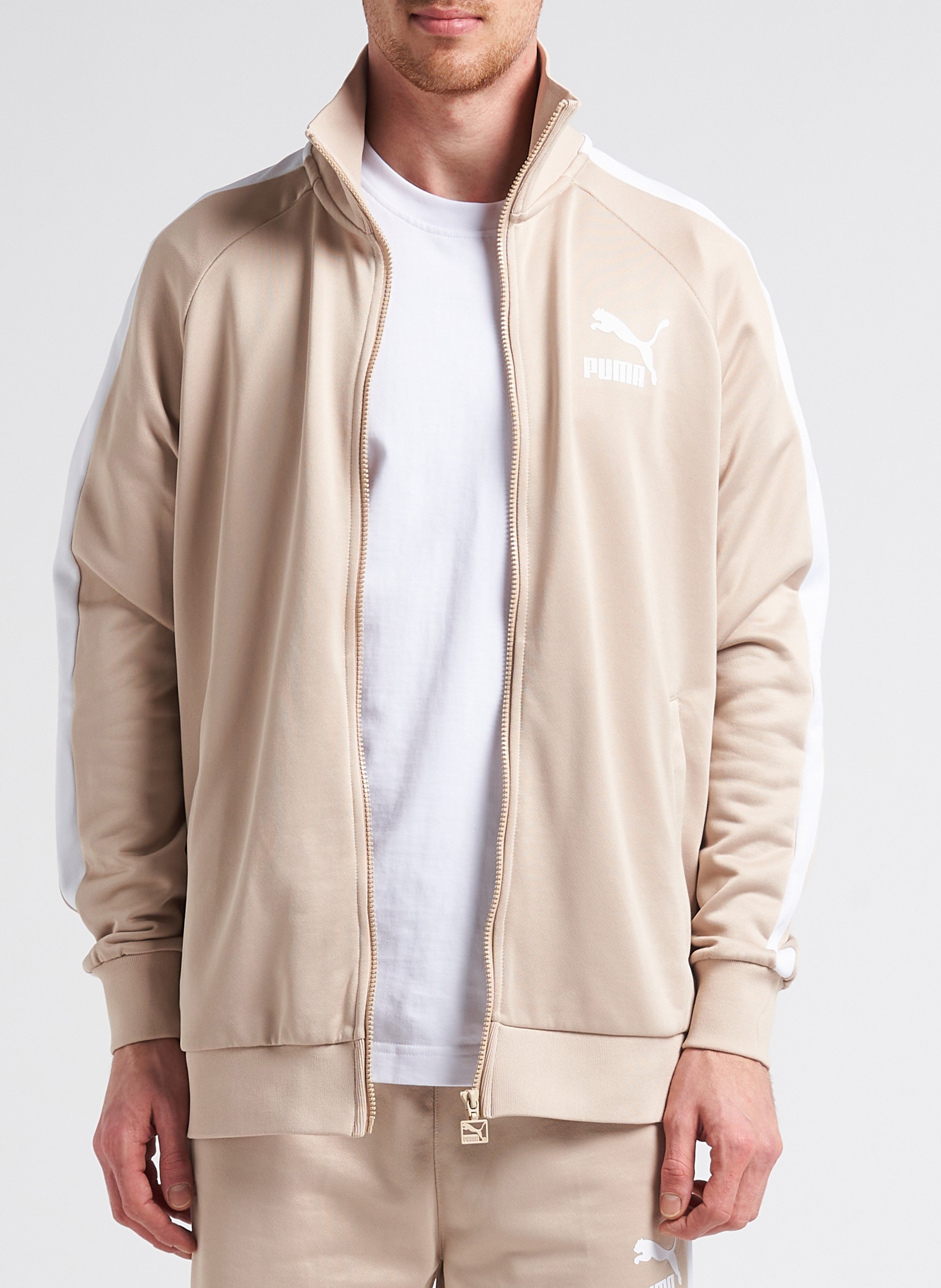 Gerade geschnittenes Sweatshirt mit Stehkragen PUMA Beige