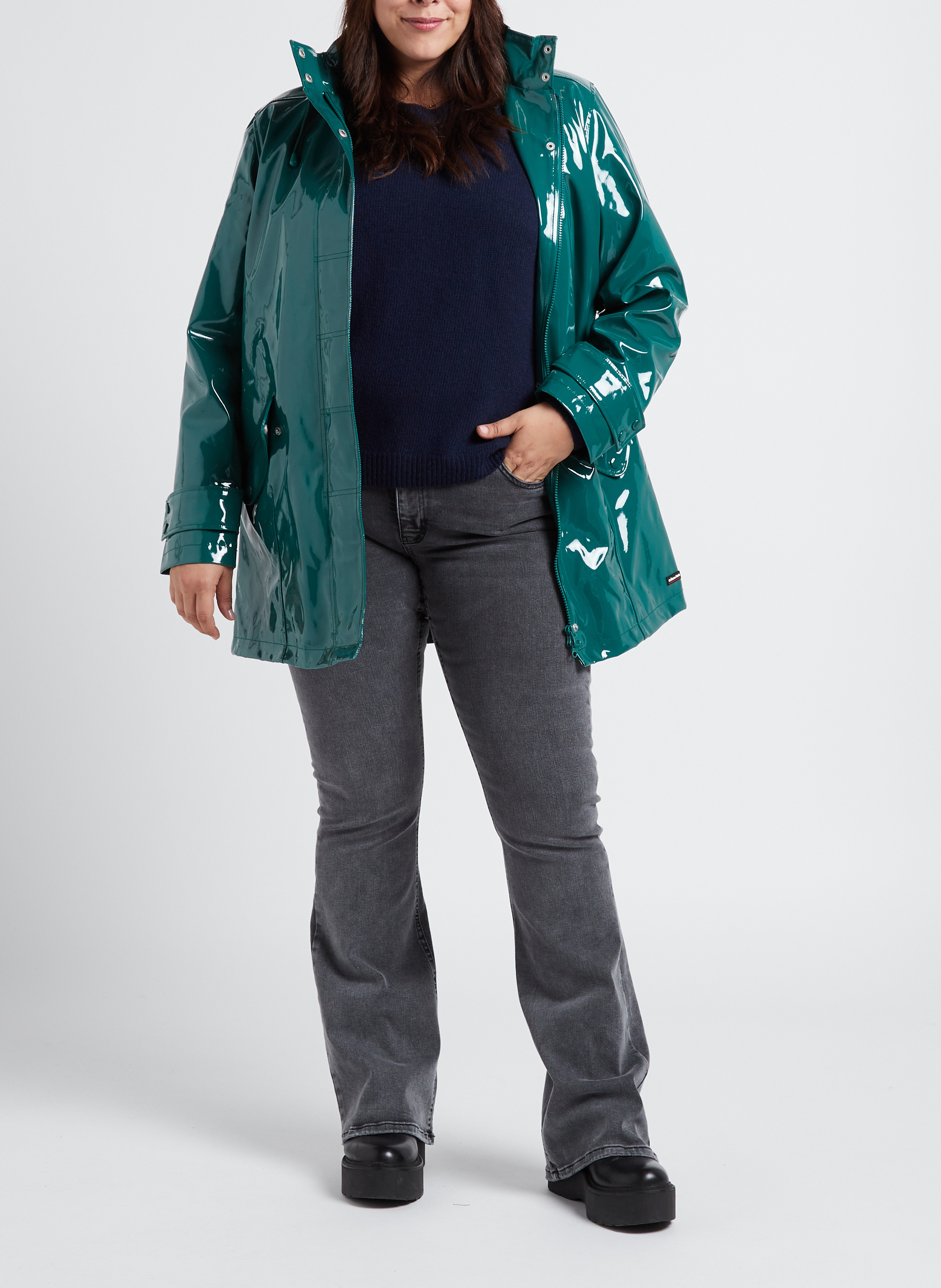 Bootcut-jeans | katoenblend GINA TRICOT Grijs