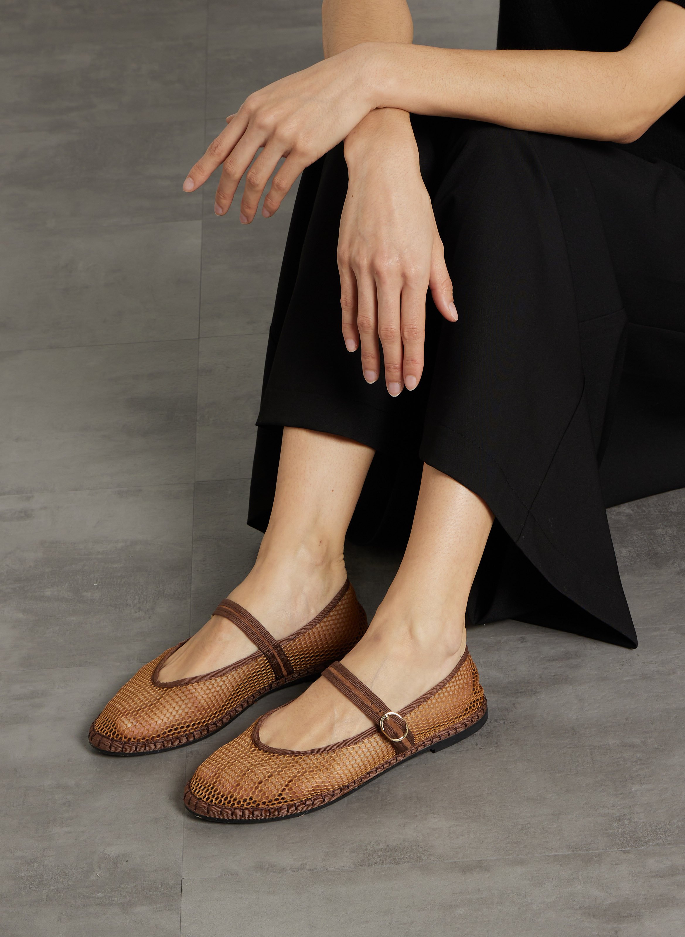 Netzballerinas FLABELUS Braun