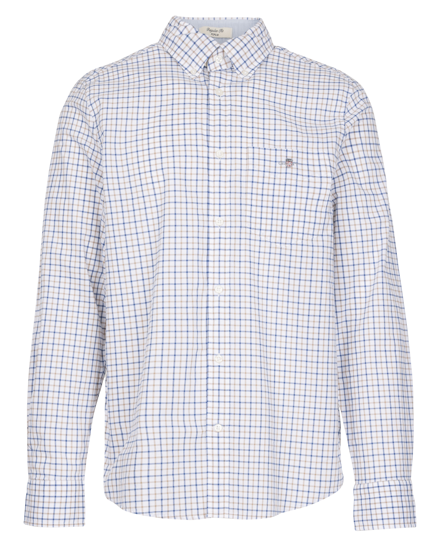 Regular-fit blouse van geruite katoen met Amerikaanse kraag GANT