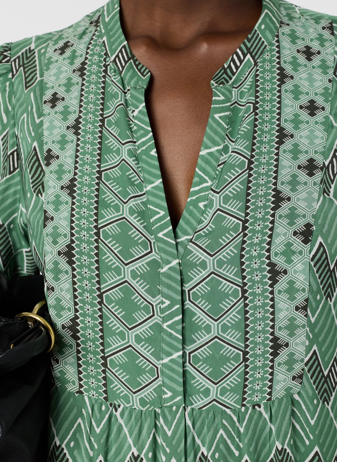 Robe longue ample imprimée GERARD DAREL Vert