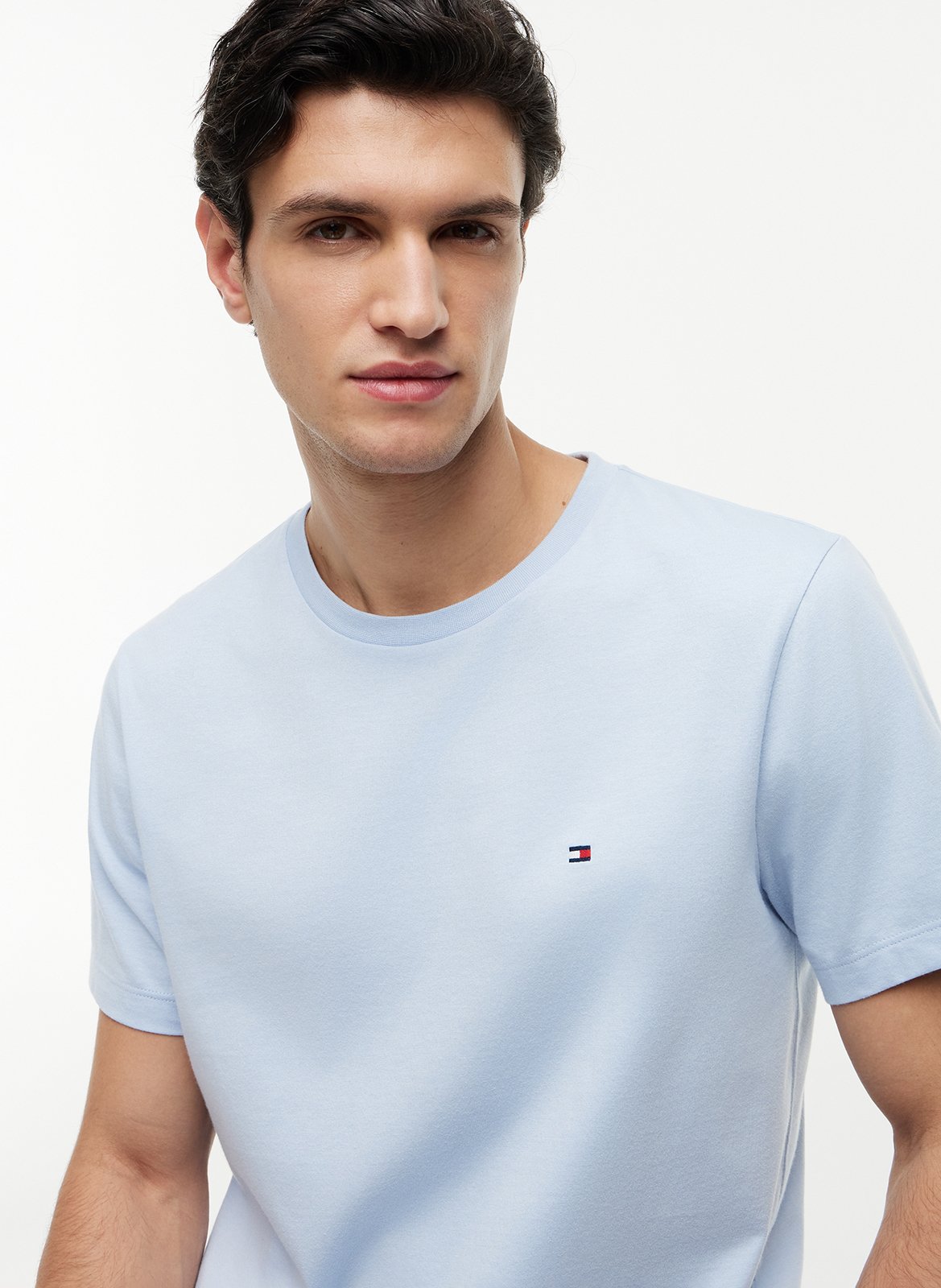 Tee-shirt à col rond en coton TOMMY HILFIGER Bleu