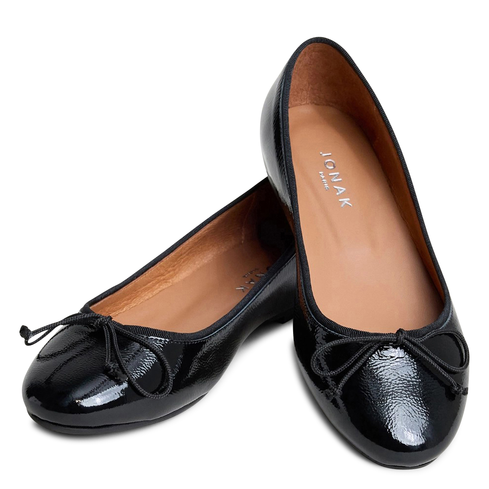 Flat patent leather ballet flats JONAK Black