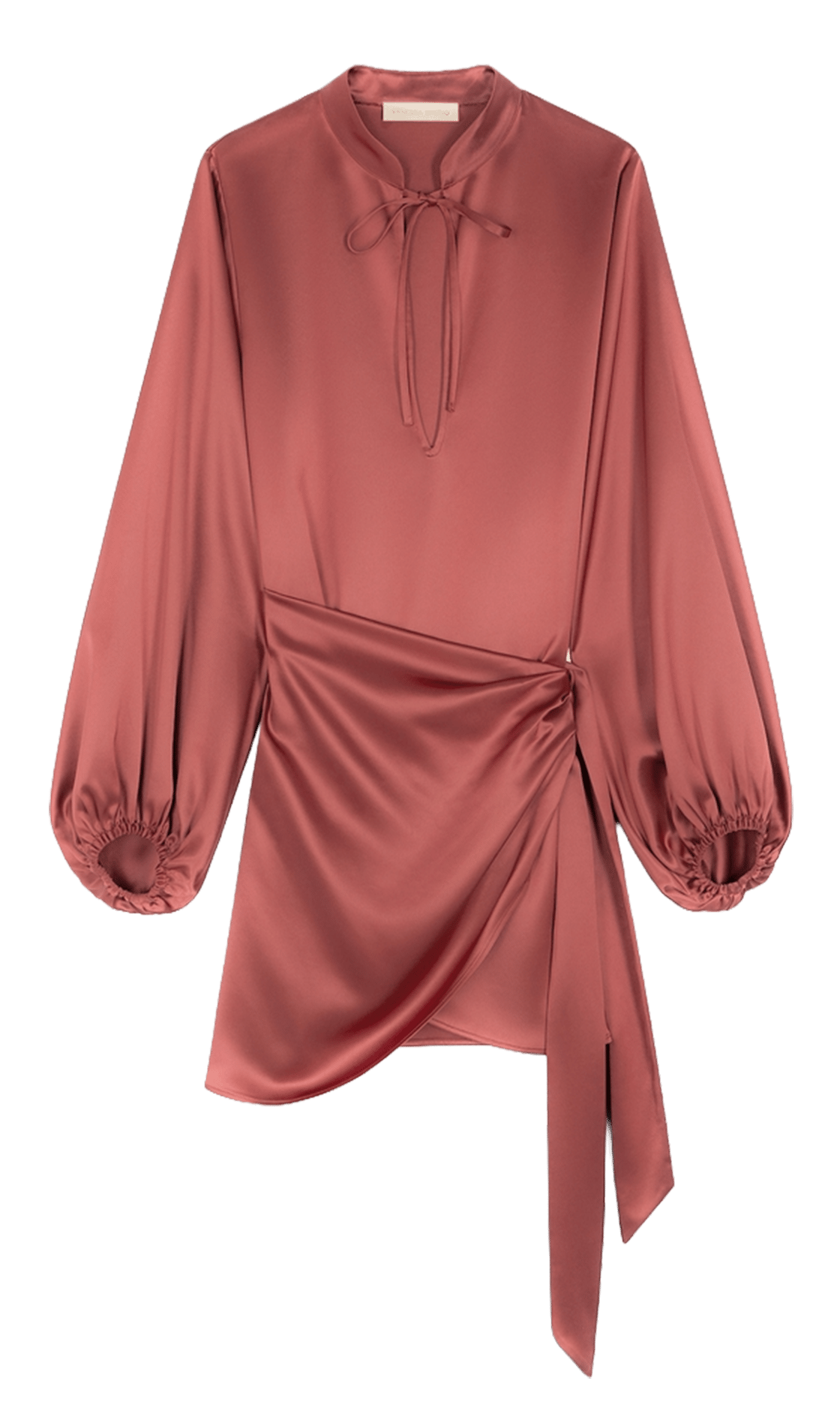 Halflange jurk met Tunesische kraag VANESSA BRUNO Rood