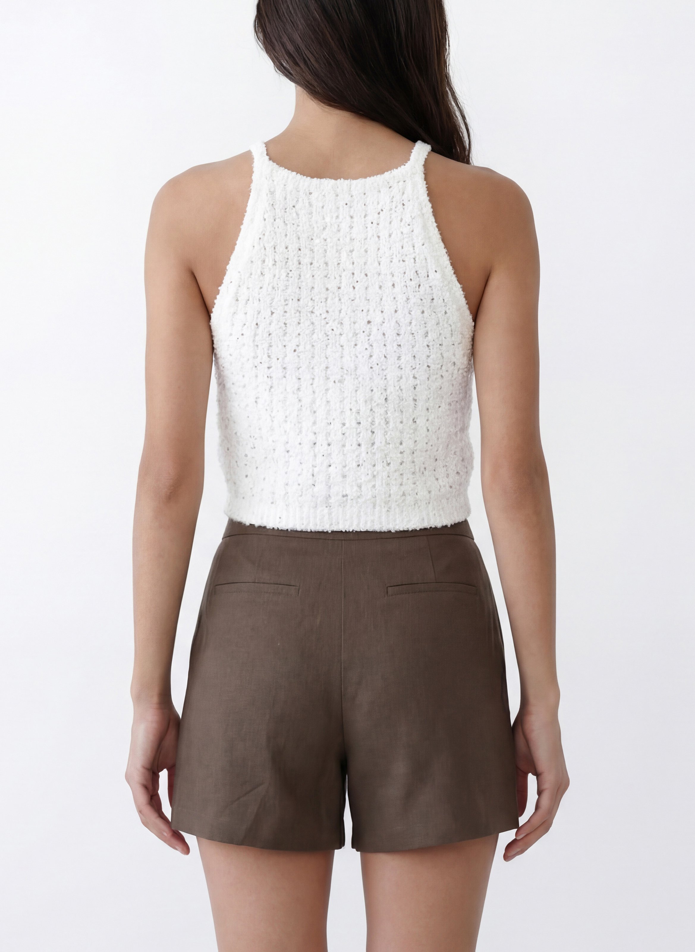 Top col rond  KOOKAI Blanc