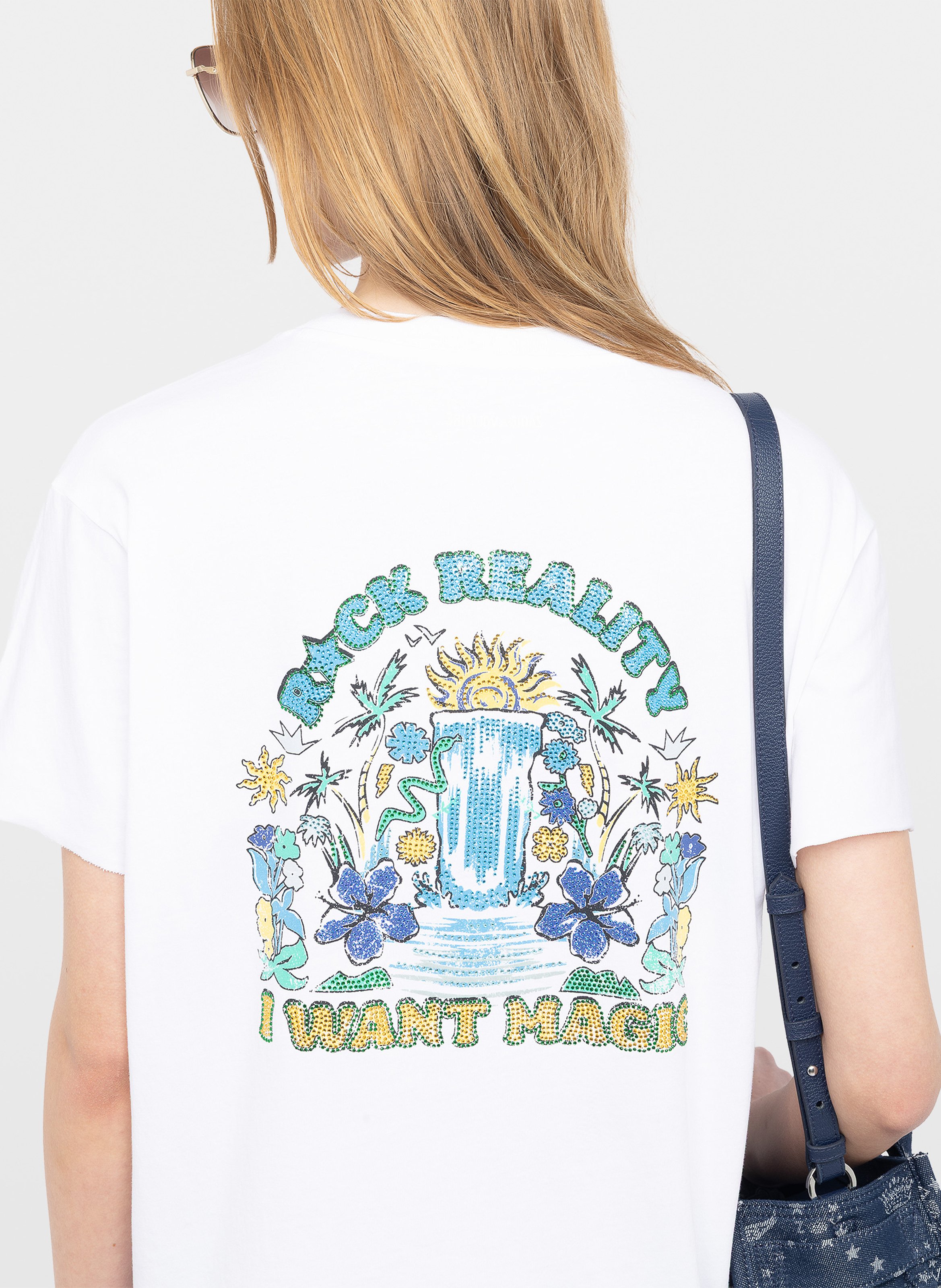 Tee-shirt col rond en coton bio ZADIG&VOLTAIRE Blanc