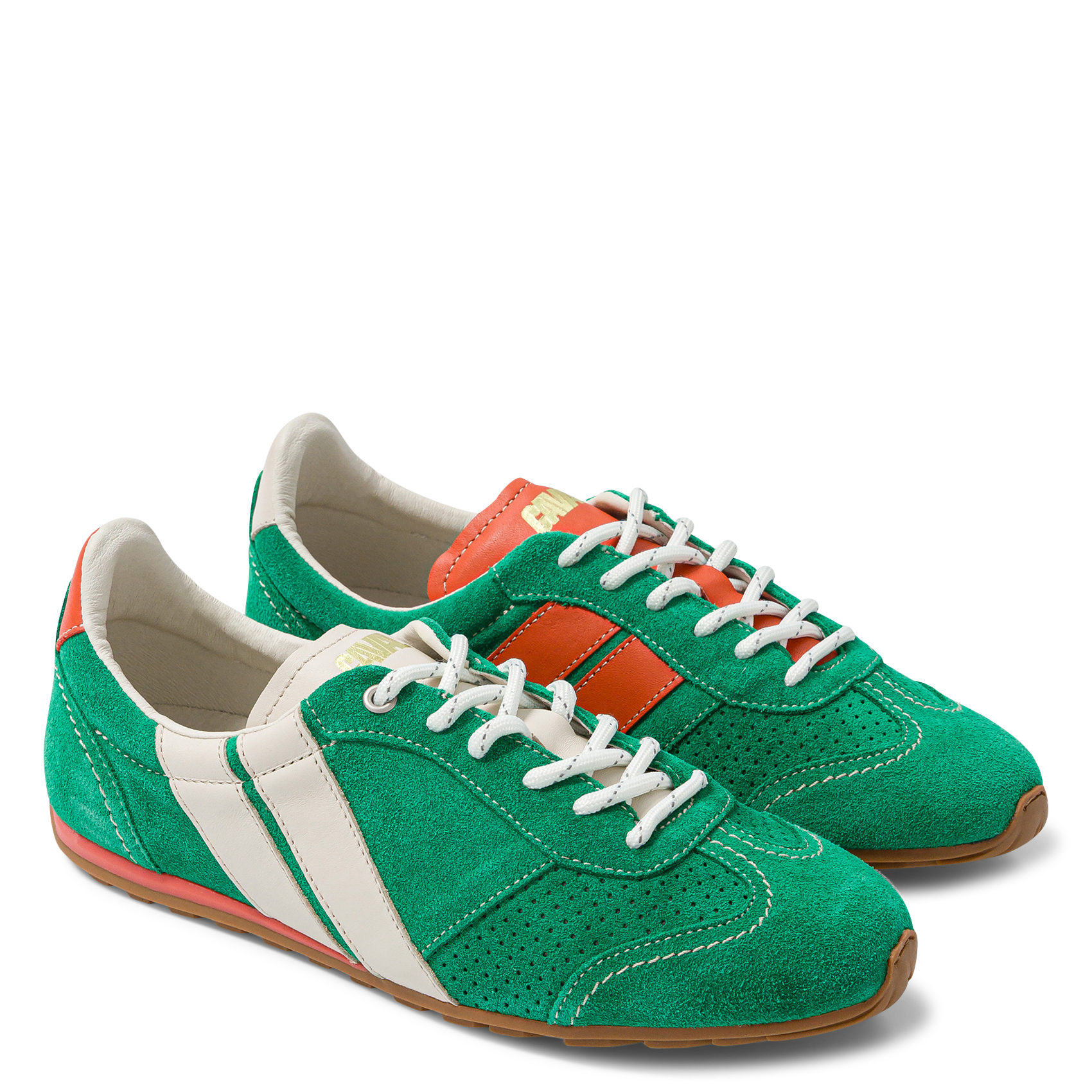 Niedrige Veloursleder-Sneaker CAVAL Grun