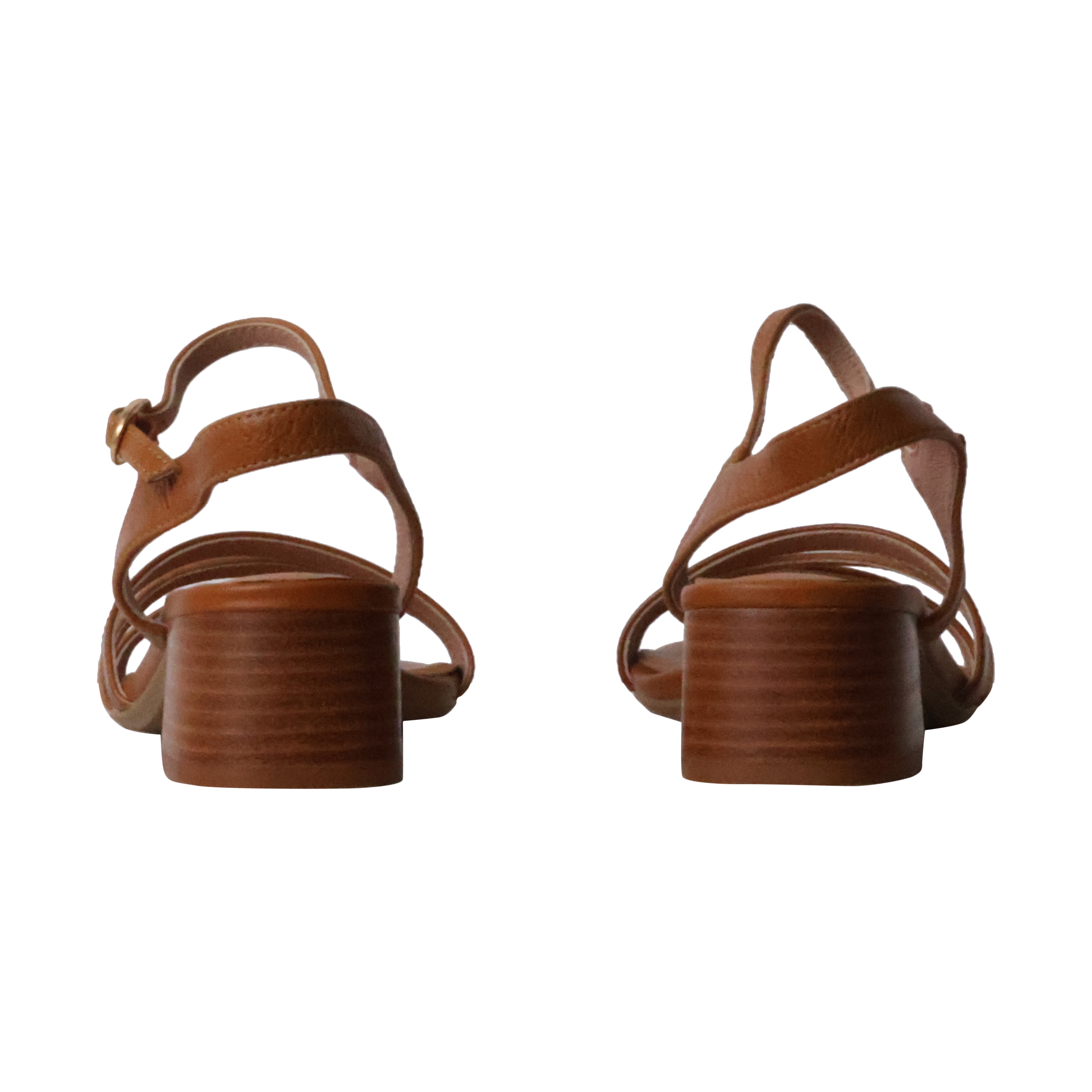 Luan leather heel sandals EMILIE KARSTON Brown
