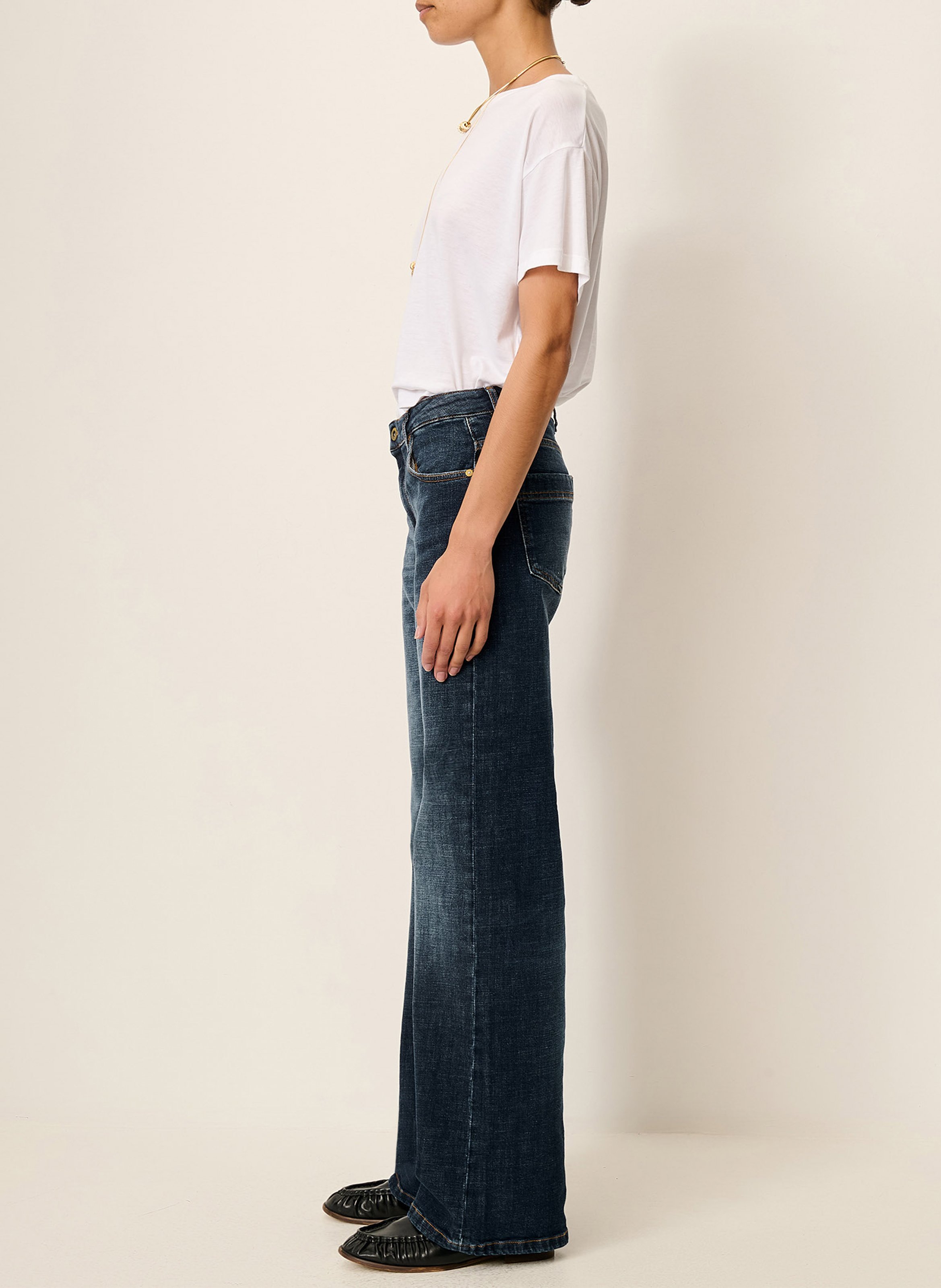 Weite Jeans aus Baumwoll-Mix SESSUN Blau