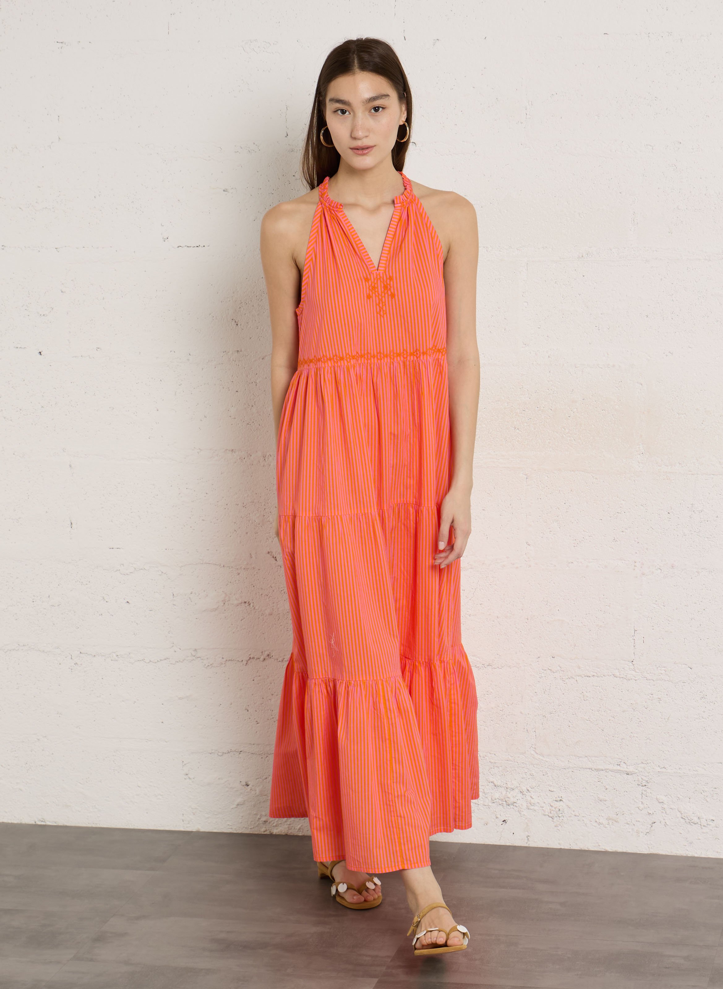 Dana long printed dress MAISON 123 Orange