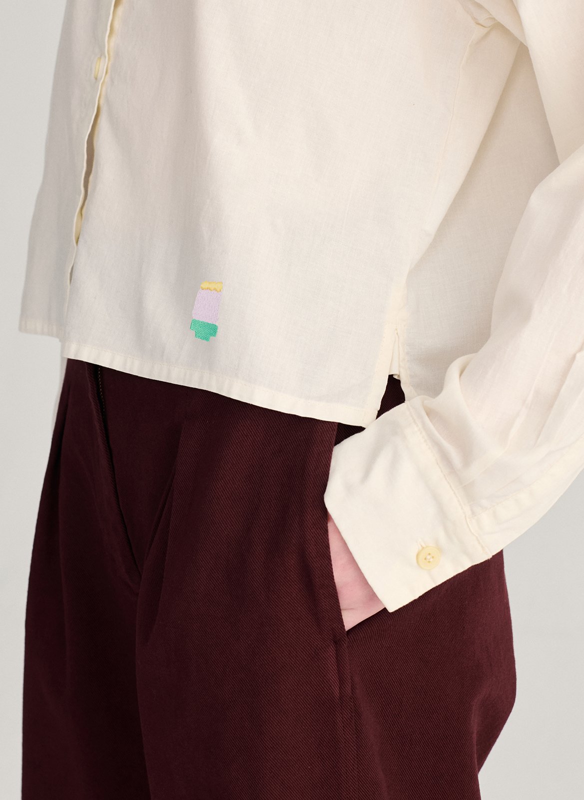 Bio-Baumwoll-Crop-Top. BOBO CHOSES Weiss