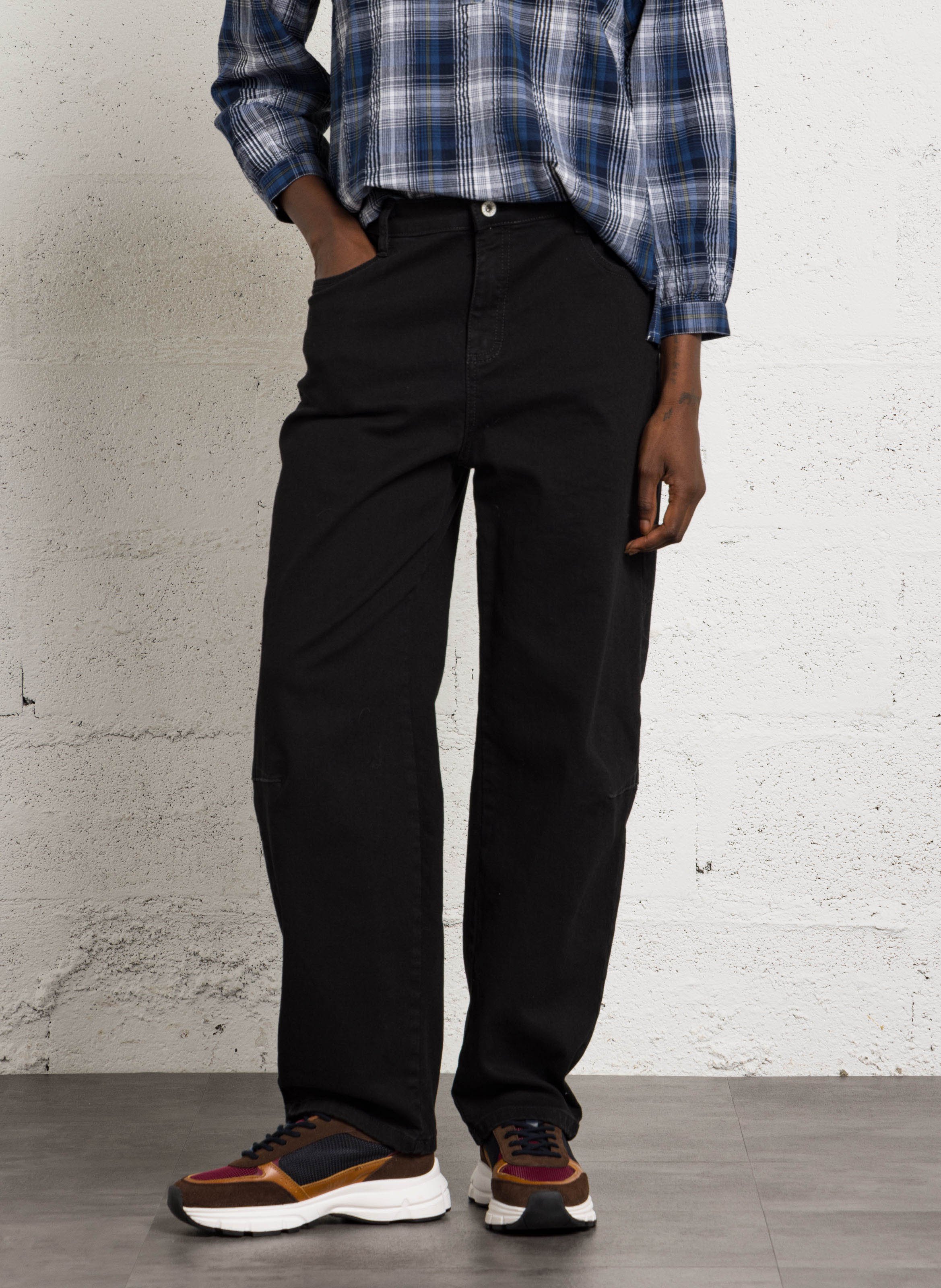 Jeansrock aus Baumwollmischung PLEASE Schwarz