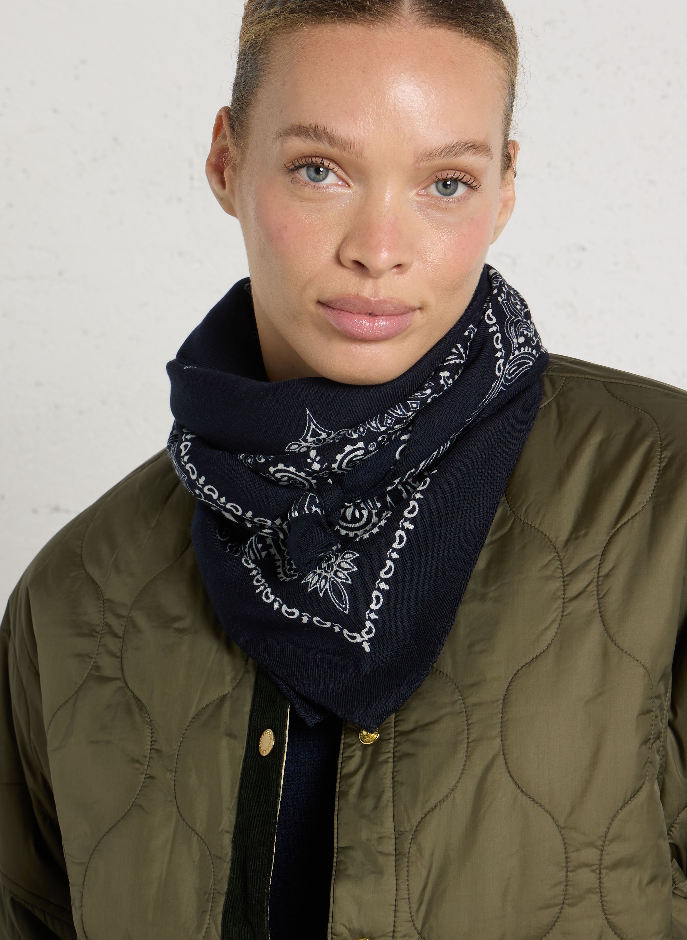 Foulard imprimé en laine DESTIN